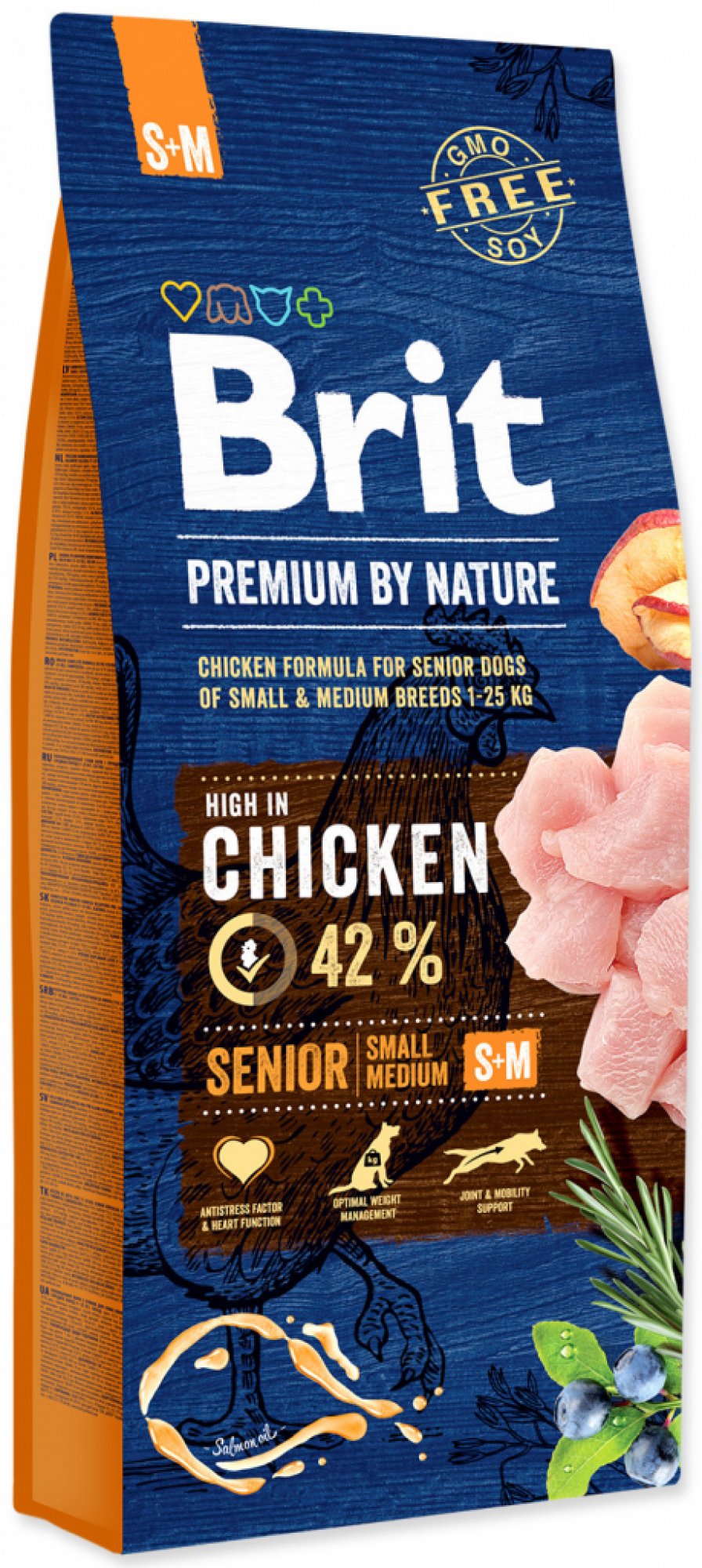  Brit Premium by Nature Dog Senior S+M 8 kg 