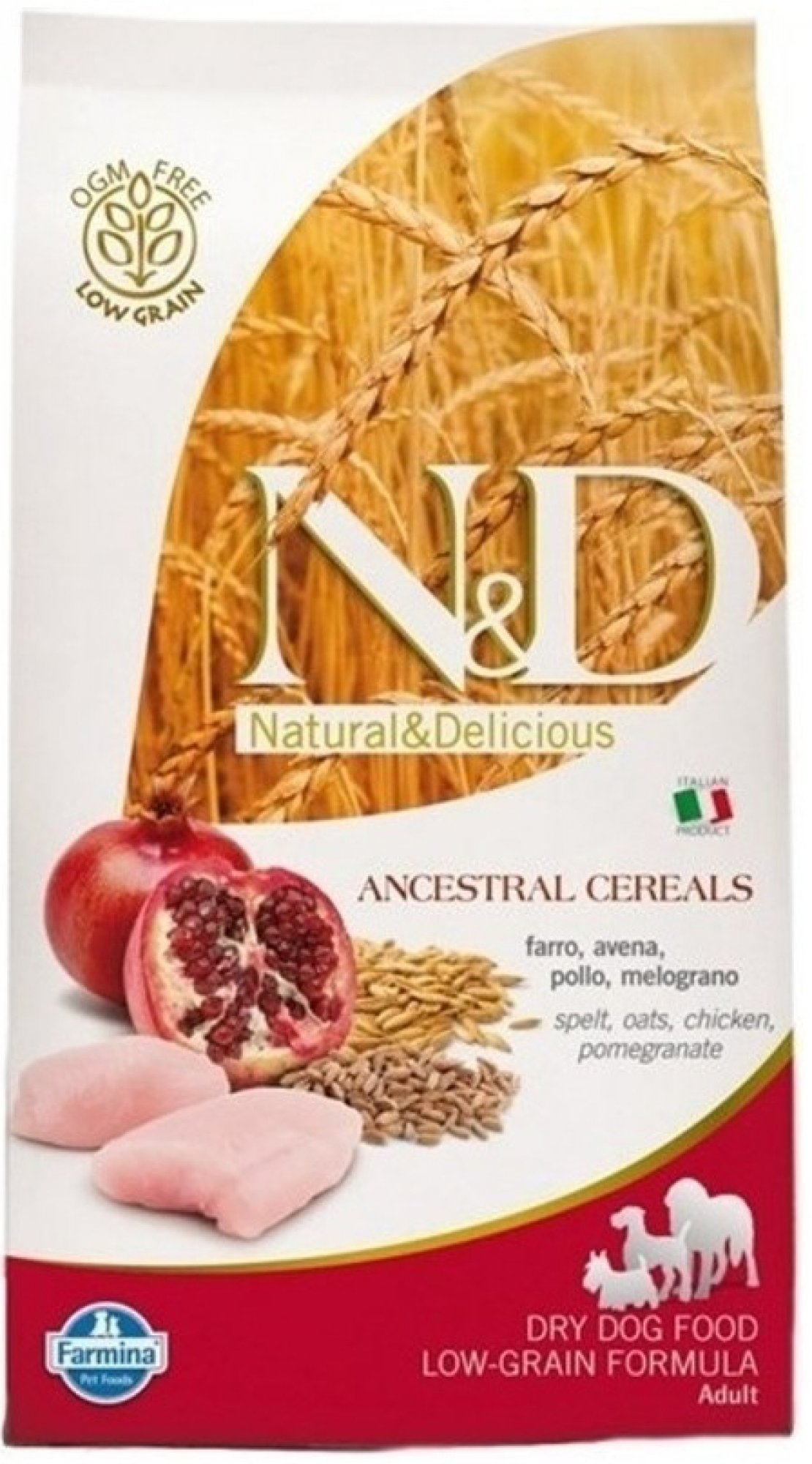  N&D Low Grain Dog Adult Light M/L Chicken & Pomegranate 2 x 12 kg 