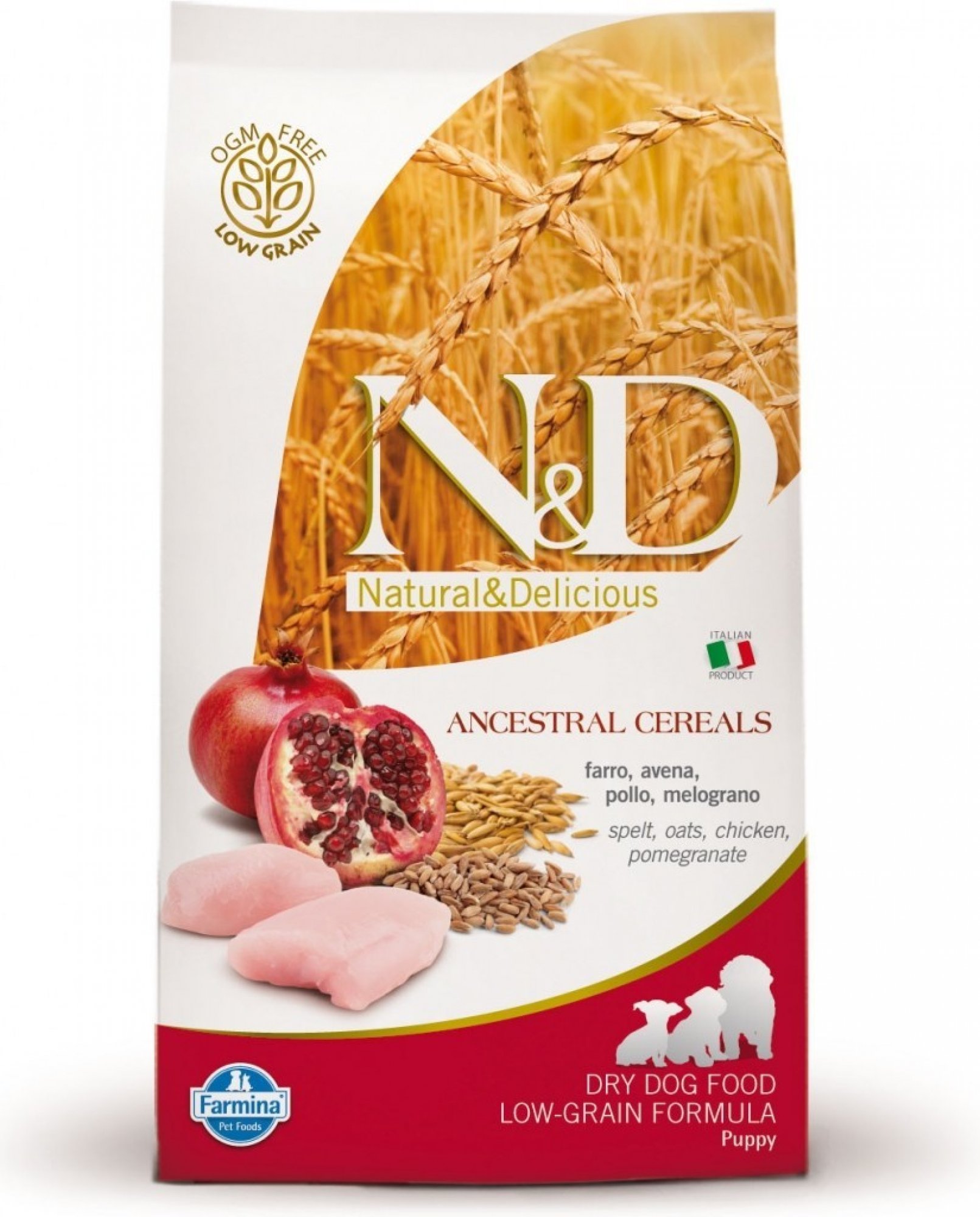  N&D Low Grain Dog Puppy M/L Chicken & Pomegranate 2 x 12 kg 