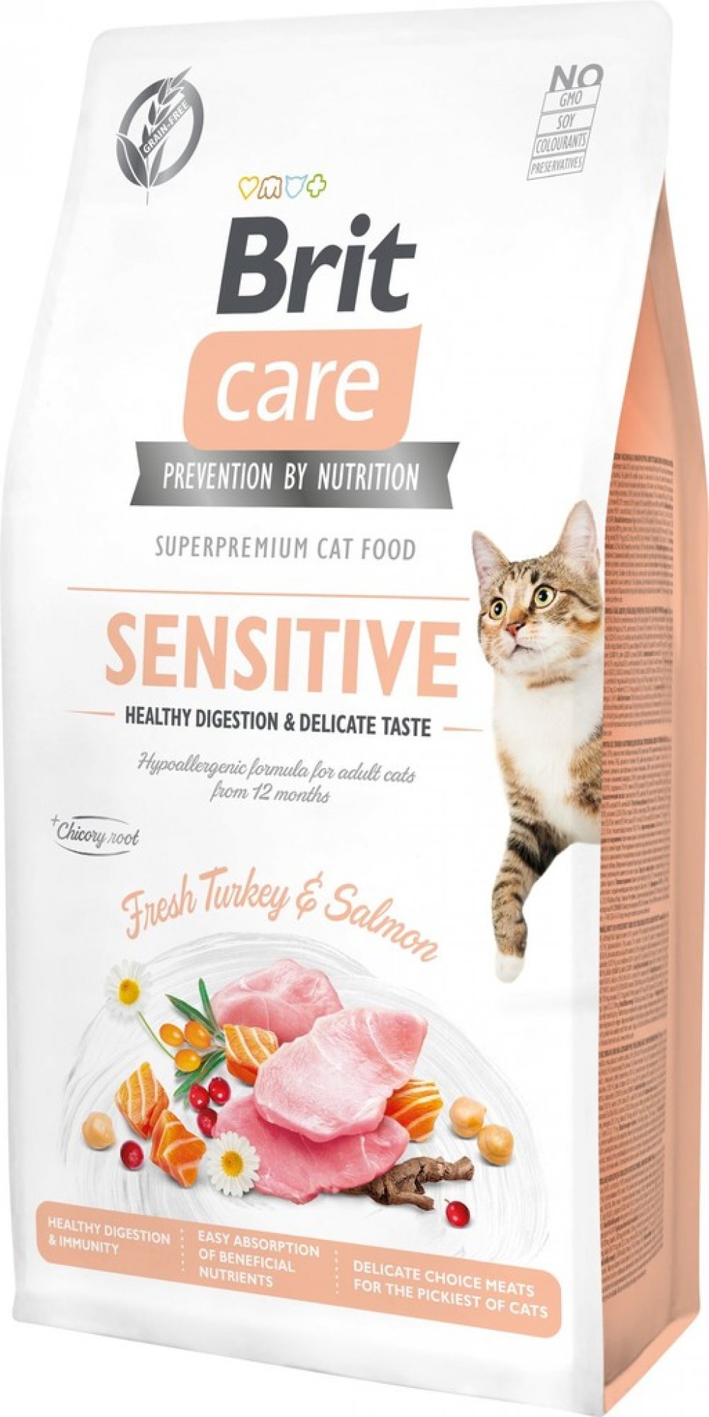 Brit Care Cat Grain-Free Sensitive Healthy Digestion & Delicate Taste 2x7 kg