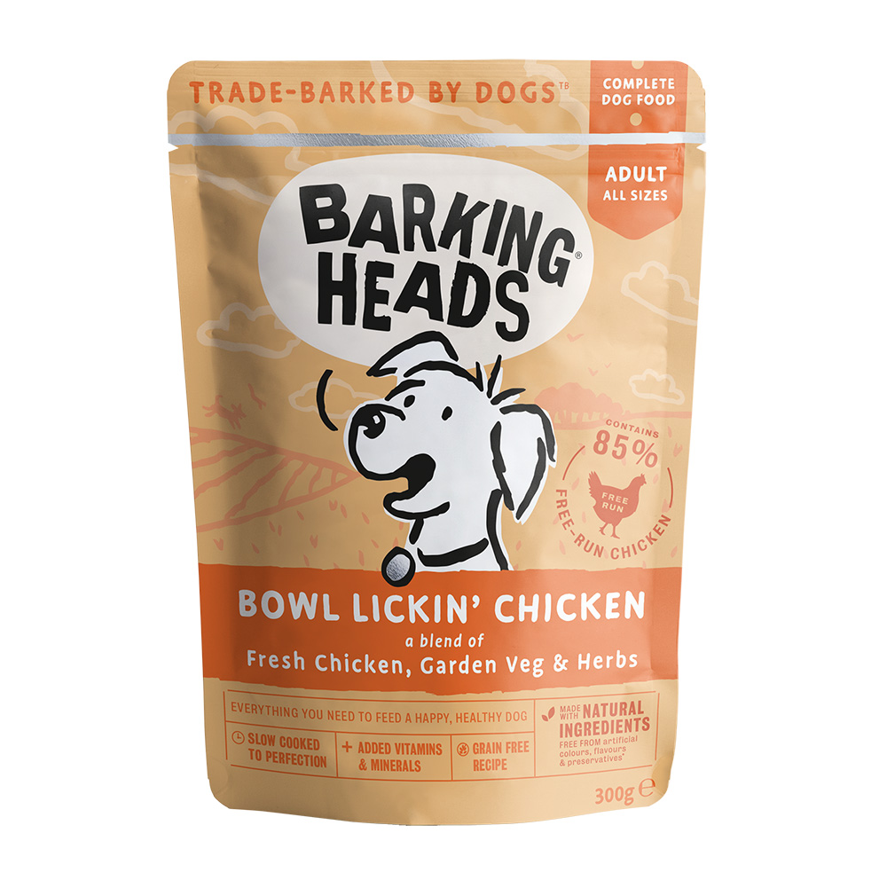 BARKING HEADS Bowl Lickin’ Chicken kapsička 300g 