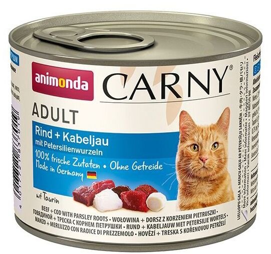 ANIMONDA konzerva CARNY Adult - hovězí, treska, petržel 200g