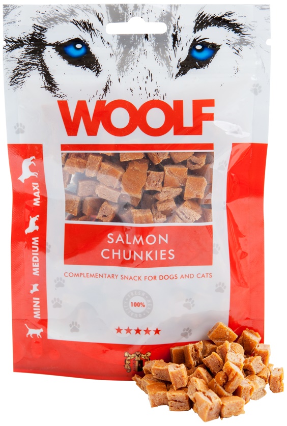 Woolf Salmon Chunkies 100g