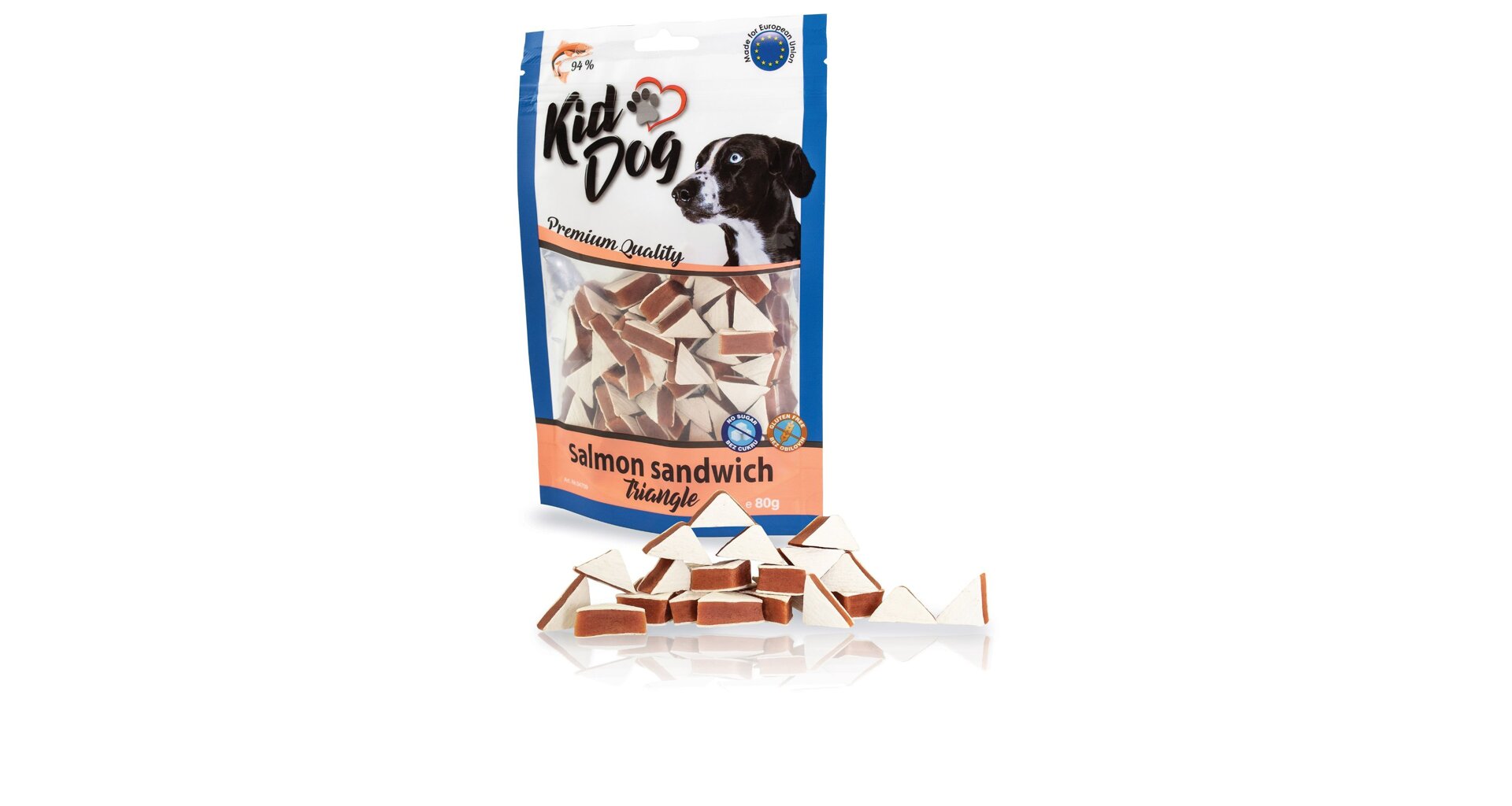 KIDDOG lososové sendvičové trojúhelníčky 80 g