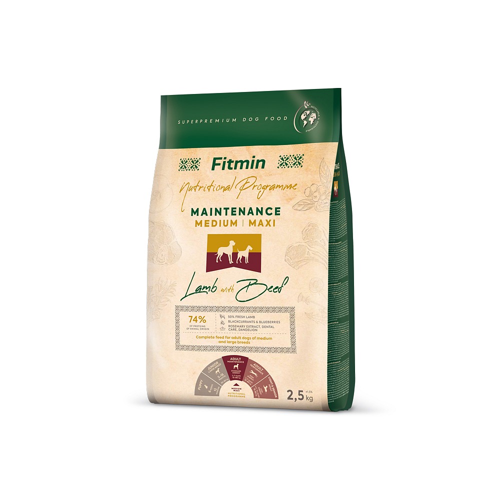 Fitmin Medium Maxi Maintenance Lamb With Beef 2,5 kg