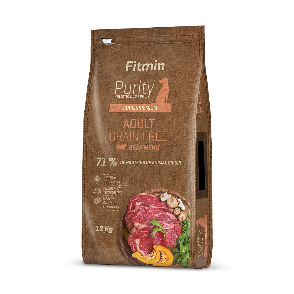 Fitmin Purity Adult Beef Grain Free kompletní krmivo pro psy 12 kg