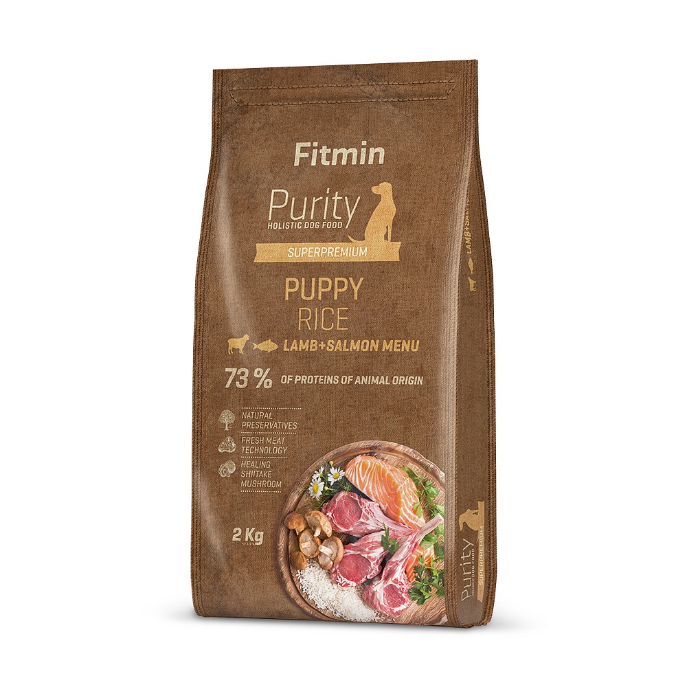Fitmin Purity Puppy Lamb & Salmon Rice kompletní krmivo pro štěňata 2 kg