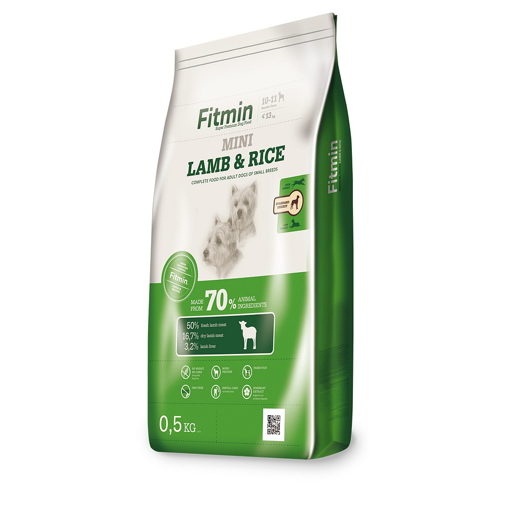 Fitmin Mini Lamb & Rice kompletní krmivo pro psy 0,5 kg
