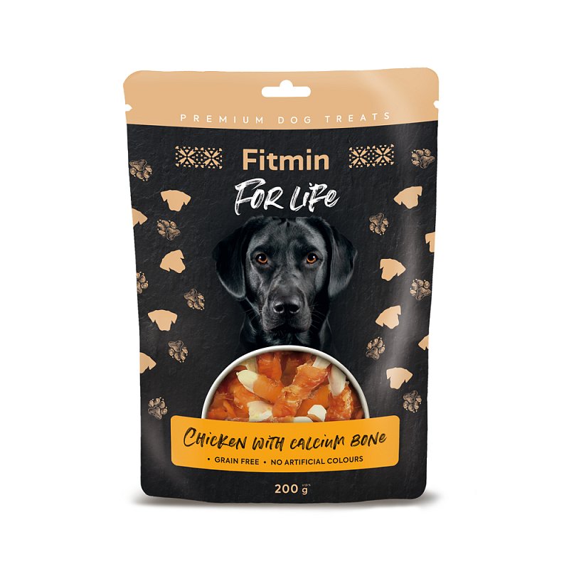 Fitmin For Life Kuřecí maso na kalciové kosti pochoutka pro psy 200 g