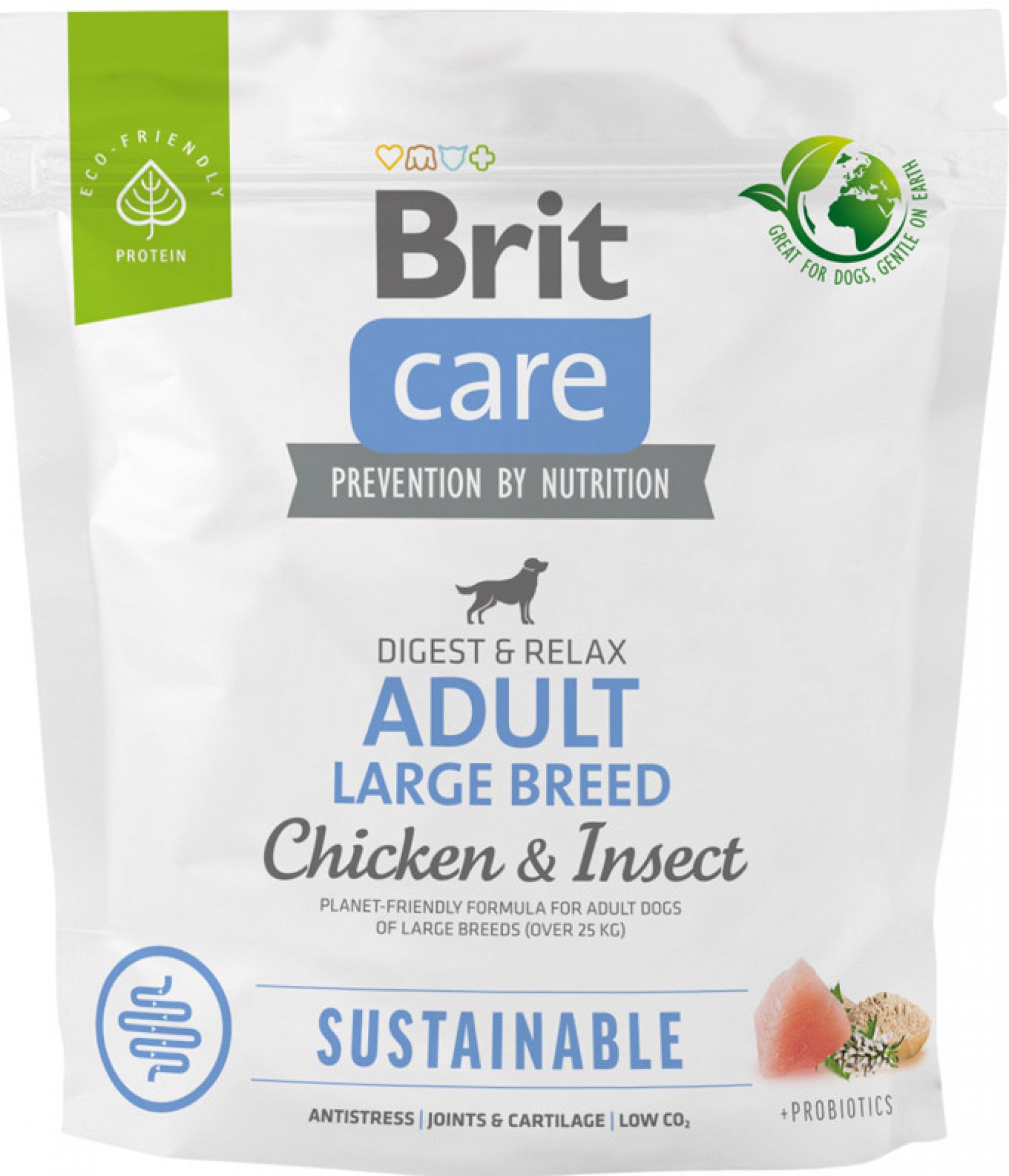  Brit Care Dog Sustainable Adult Large Breed Chicken+Insect 1 kg 