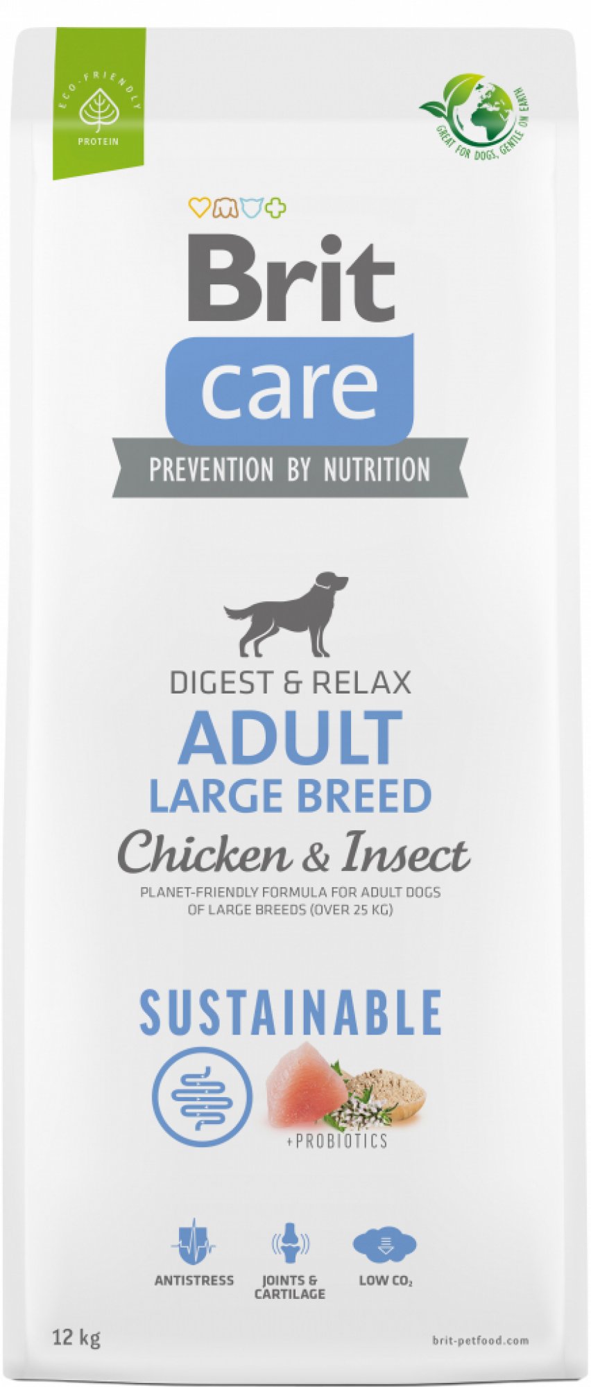  Brit Care Dog Sustainable Adult Large Breed Chicken+Insect 12 kg 
