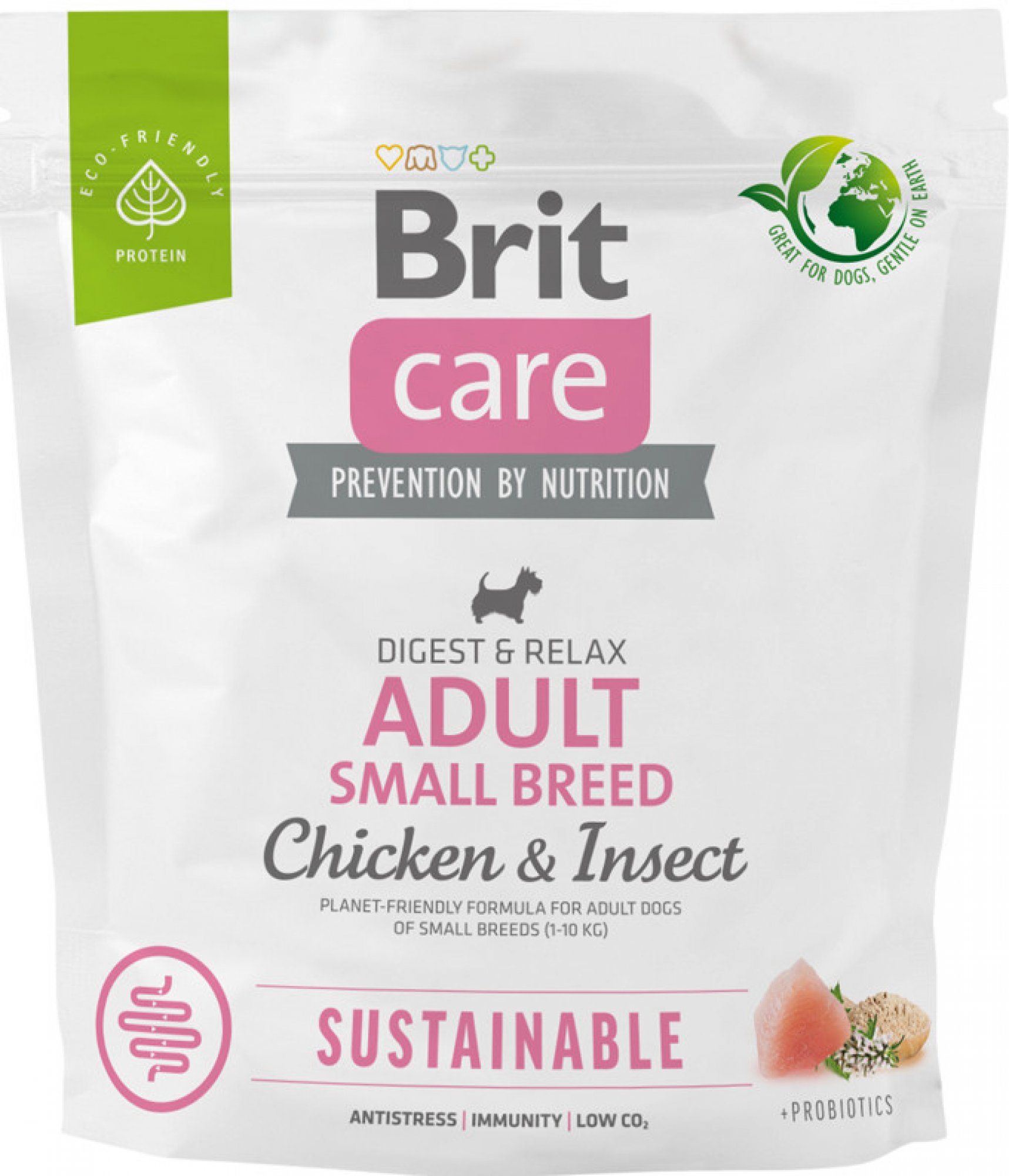  Brit Care Dog Sustainable Adult Small Breed Chicken+Insect 1 kg 