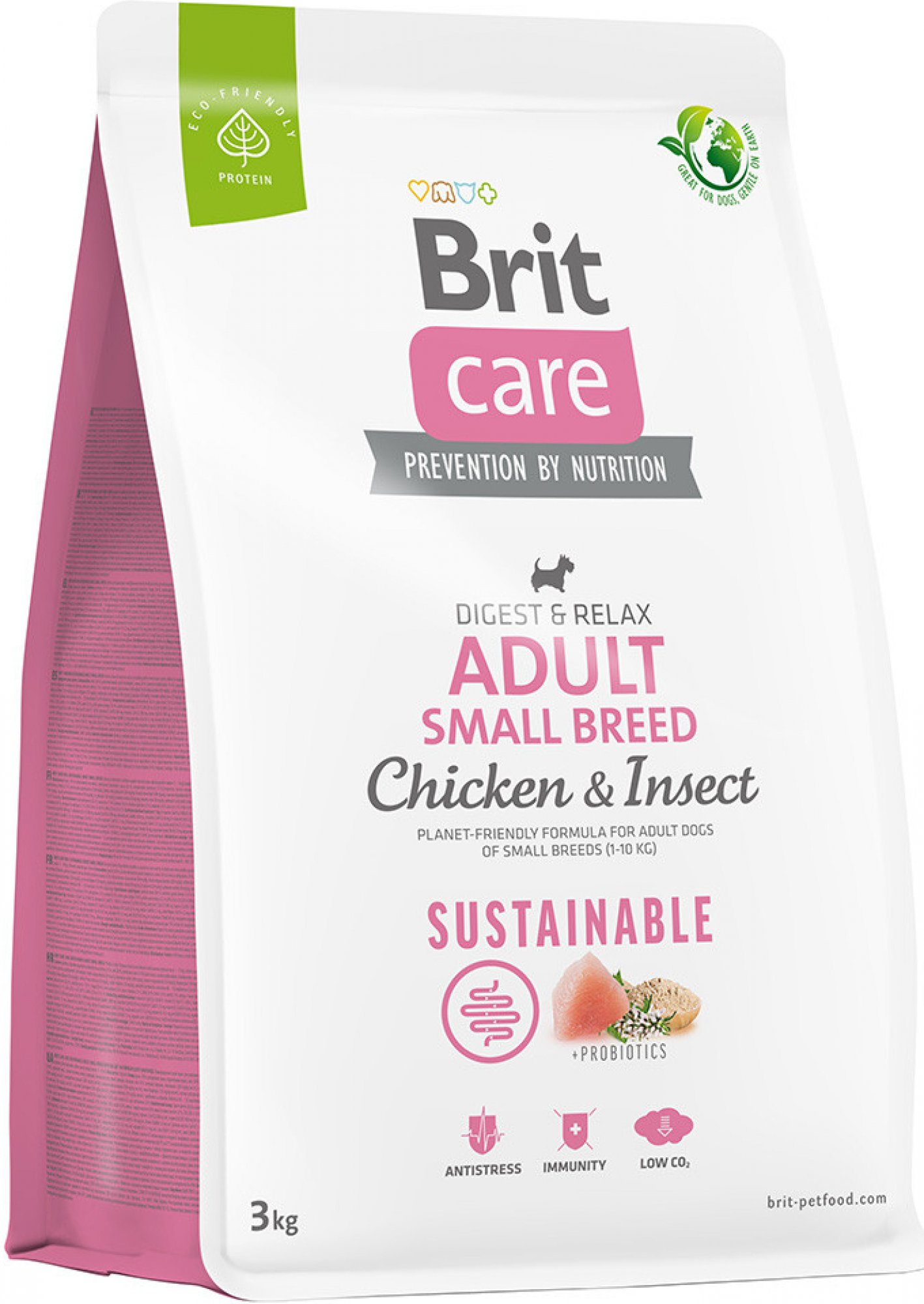  Brit Care Dog Sustainable Adult Small Breed Chicken+Insect 3 kg 