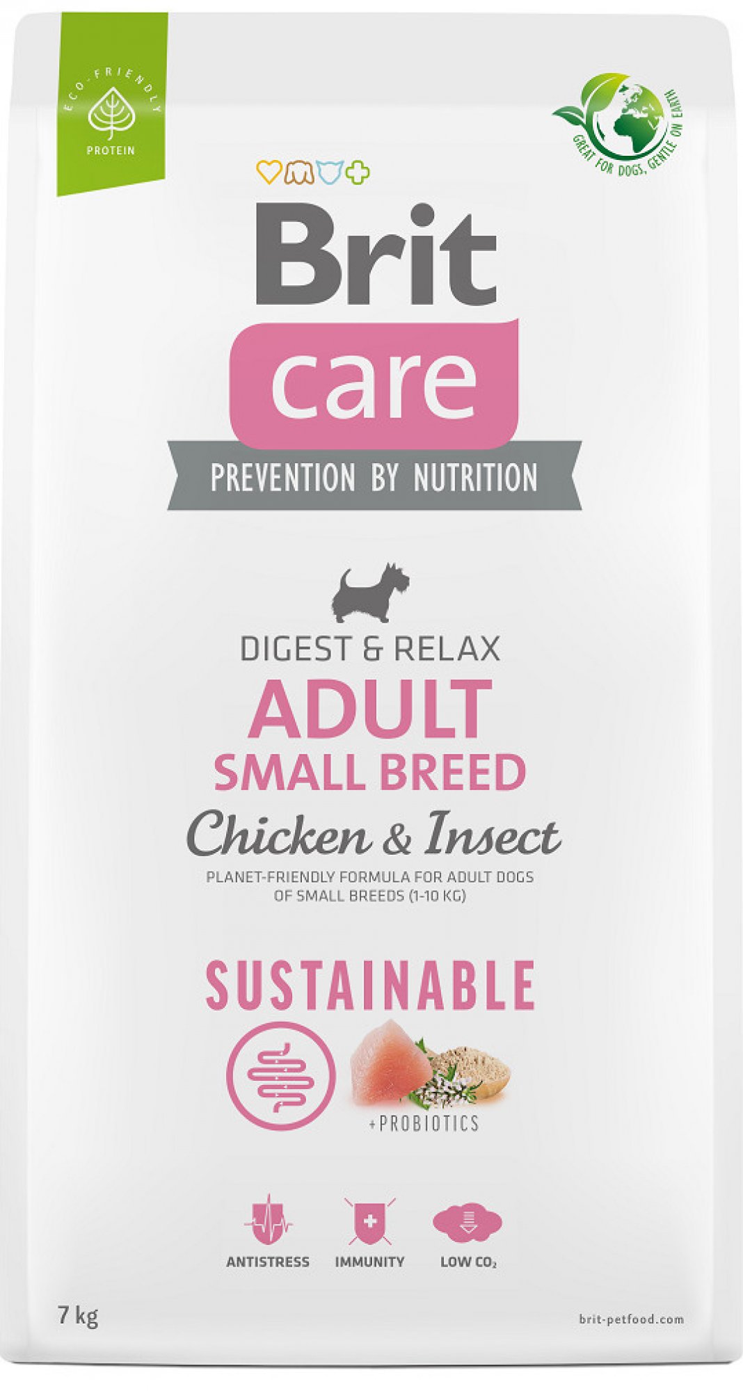  Brit Care Dog Sustainable Adult Small Breed Chicken+Insect 7 kg 