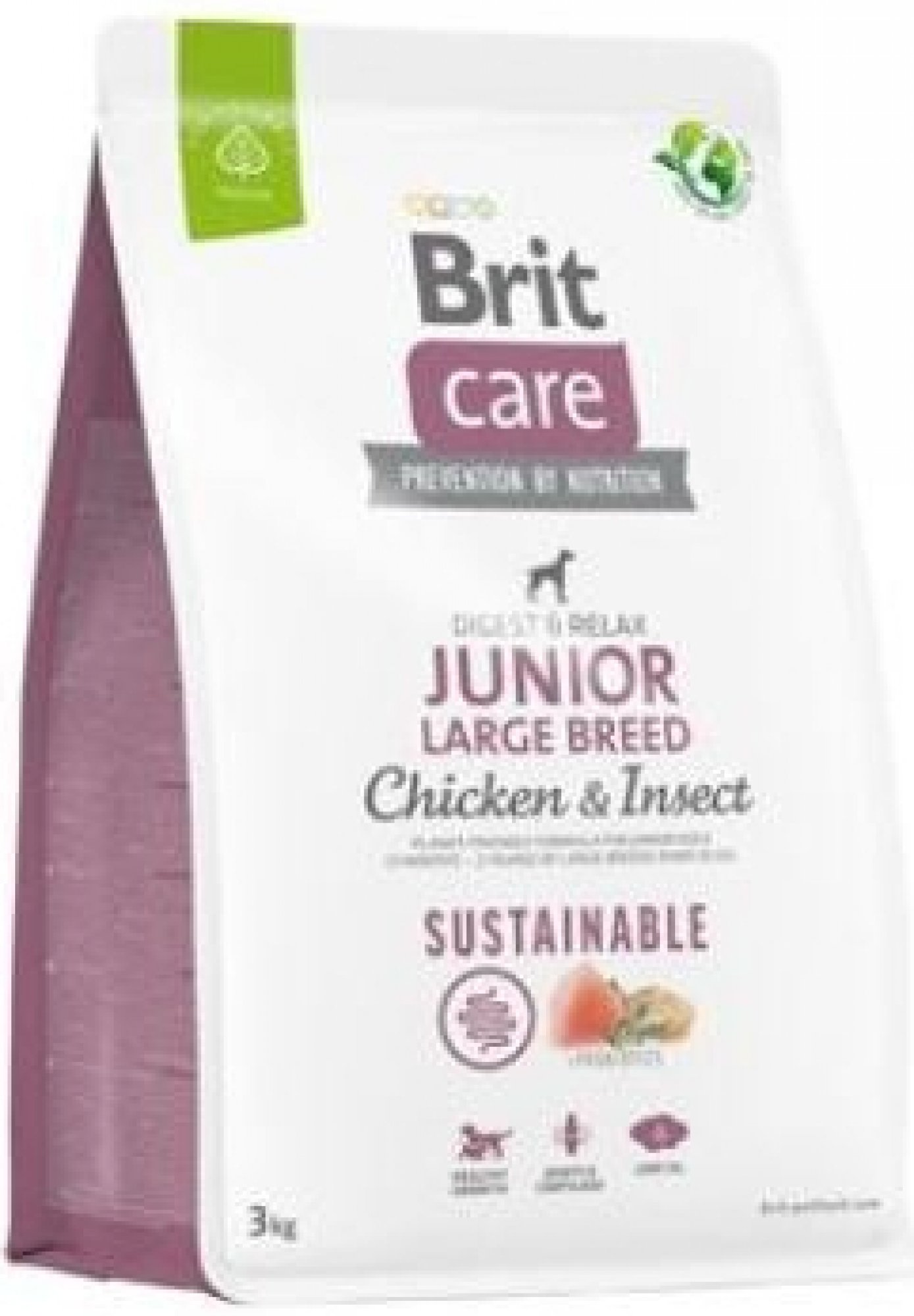  Brit Care Dog Sustainable Junior Large Breed Chicken+Insect 3 kg 