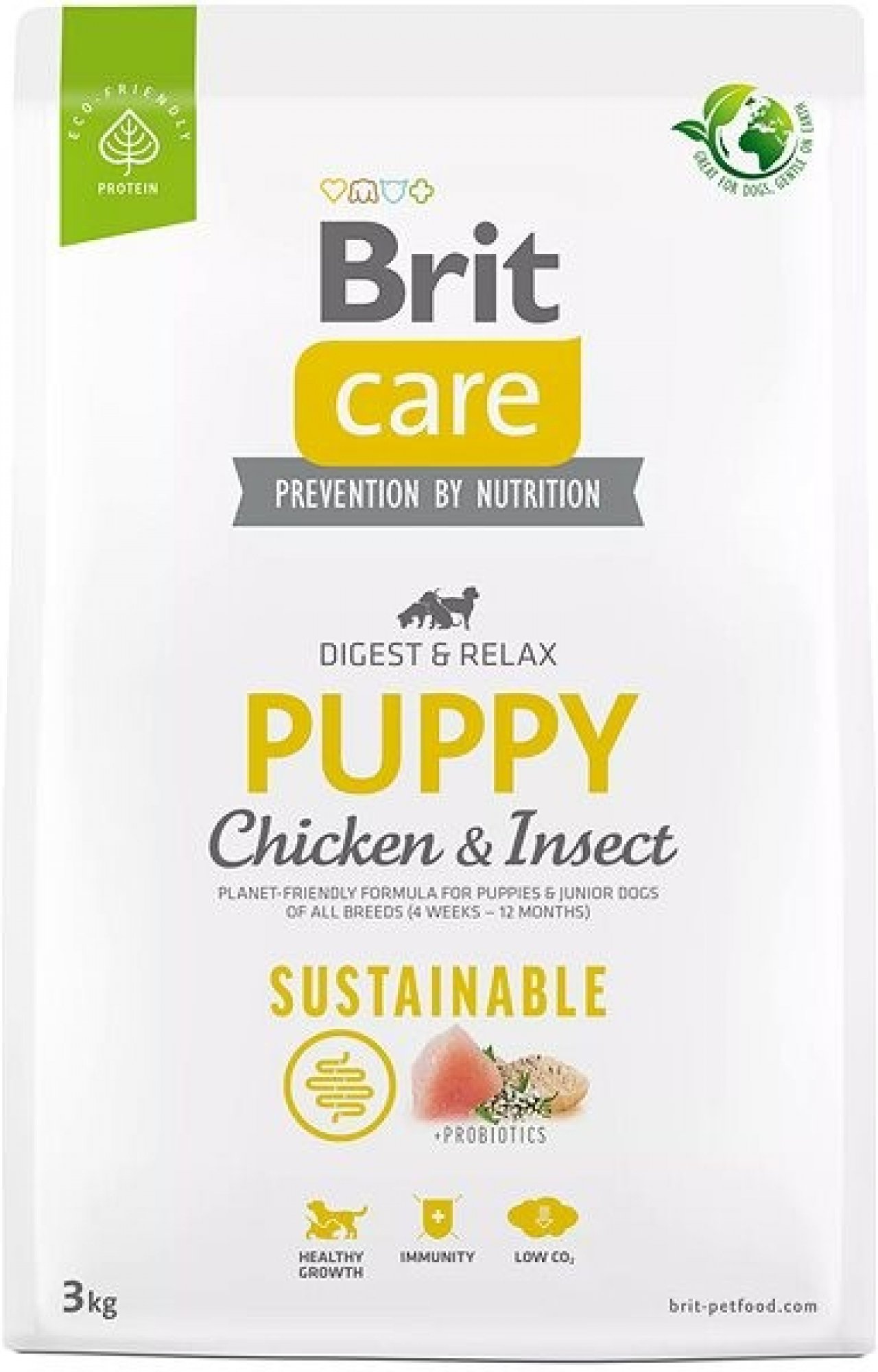  Brit Care Dog Sustainable Puppy Chicken+Insect 3 kg 