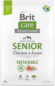 Brit Care Dog Sustainable Senior Chicken+Insect 3 kg 