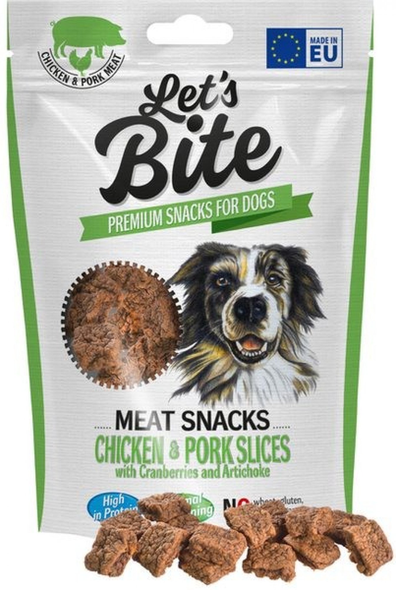  Brit DOG Let’s Bite Meat Snacks Chicken and Pork Slices with Cranberries and Artichoke 80 g 