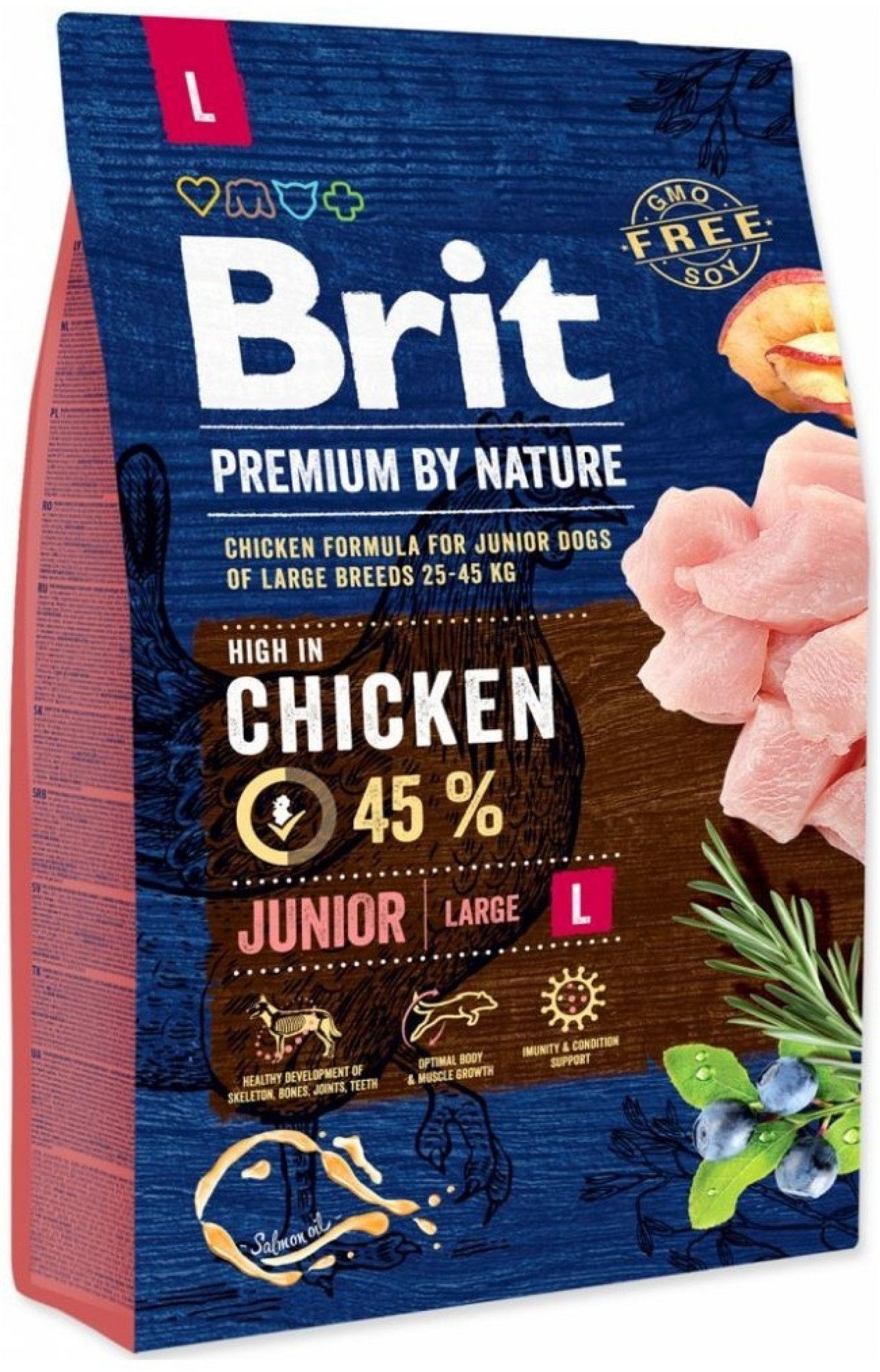  Brit Premium by Nature Dog Junior L 3 kg 