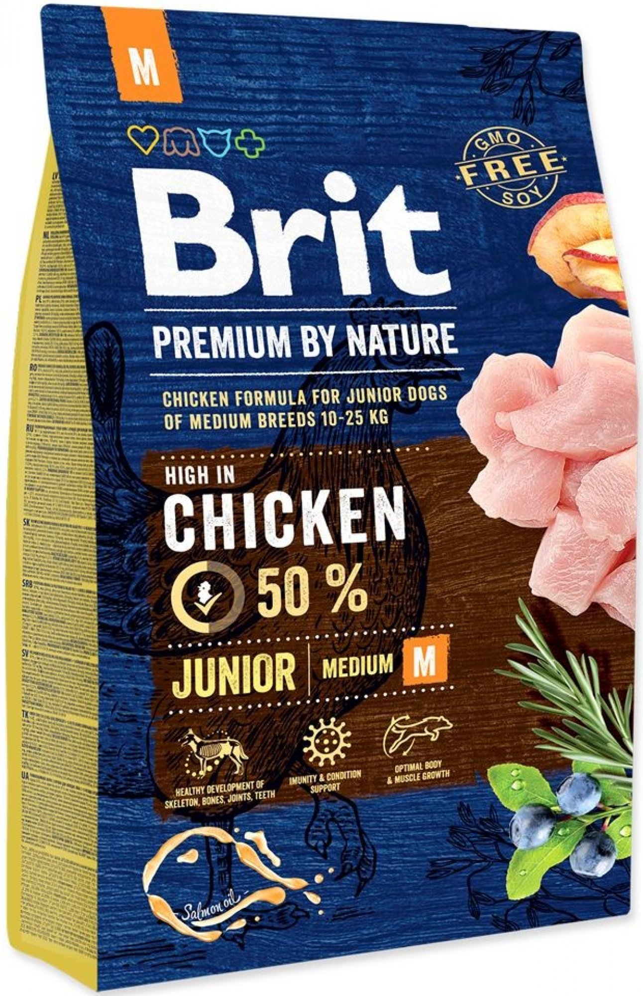  Brit Premium by Nature Dog Junior M 3 kg 