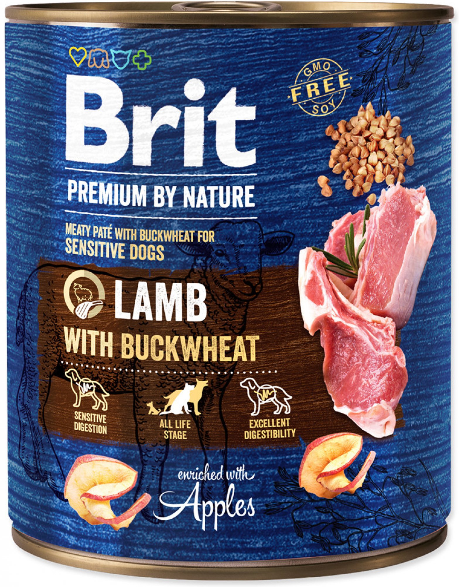  Brit Premium by Nature Dog konzerva - Lamb with Buckwheat 800 g