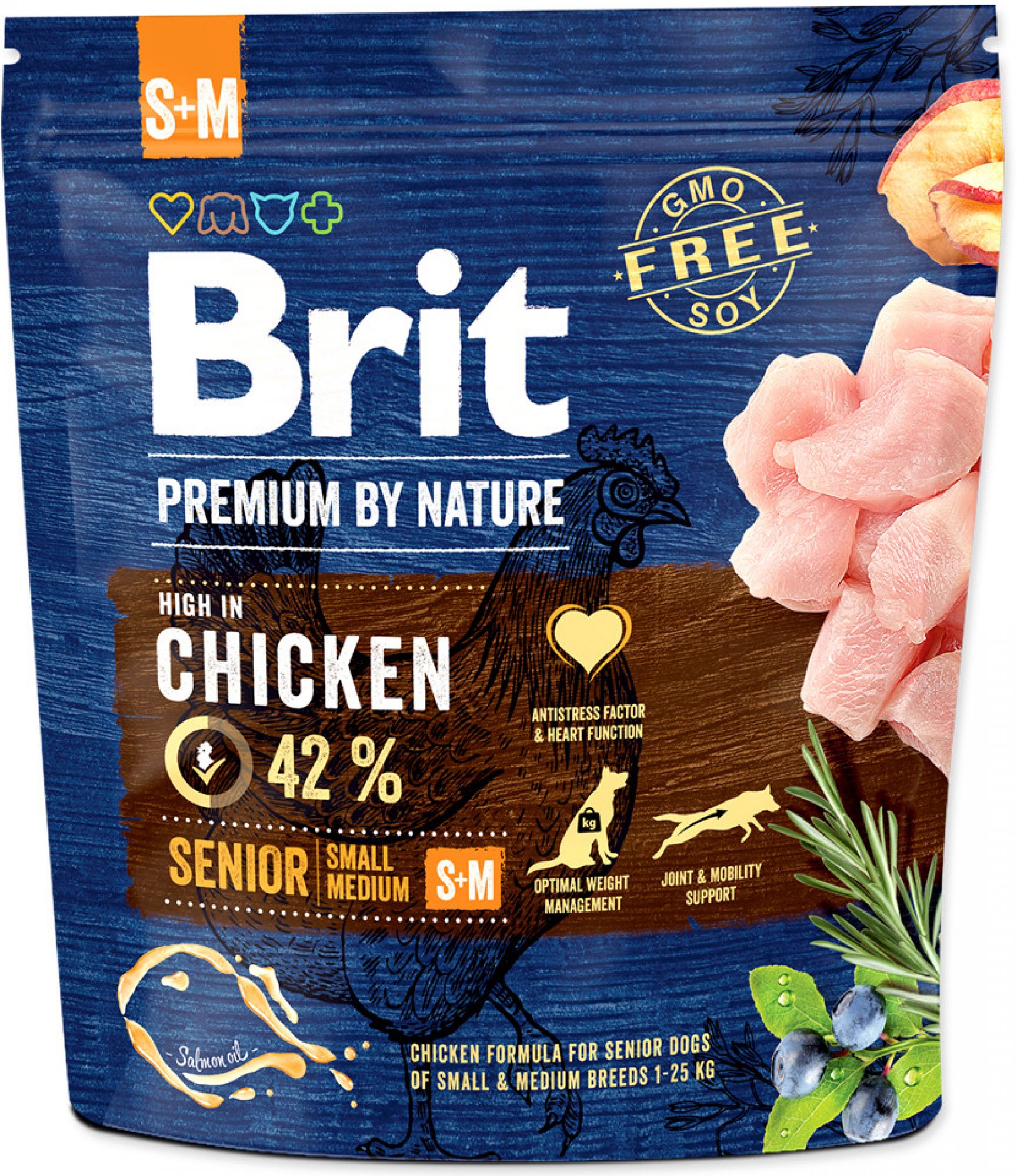  Brit Premium by Nature Dog Senior S+M 1 kg 