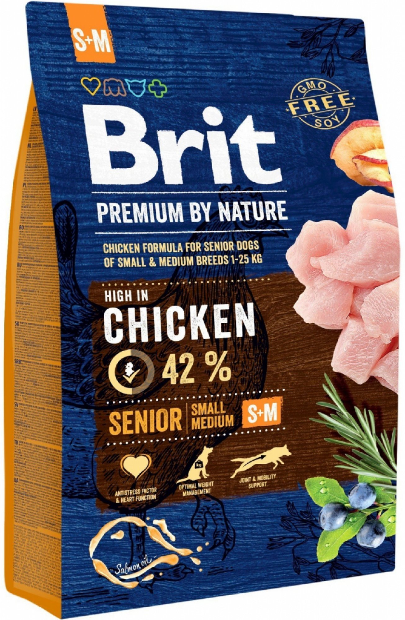  Brit Premium by Nature Dog Senior S+M 3 kg 