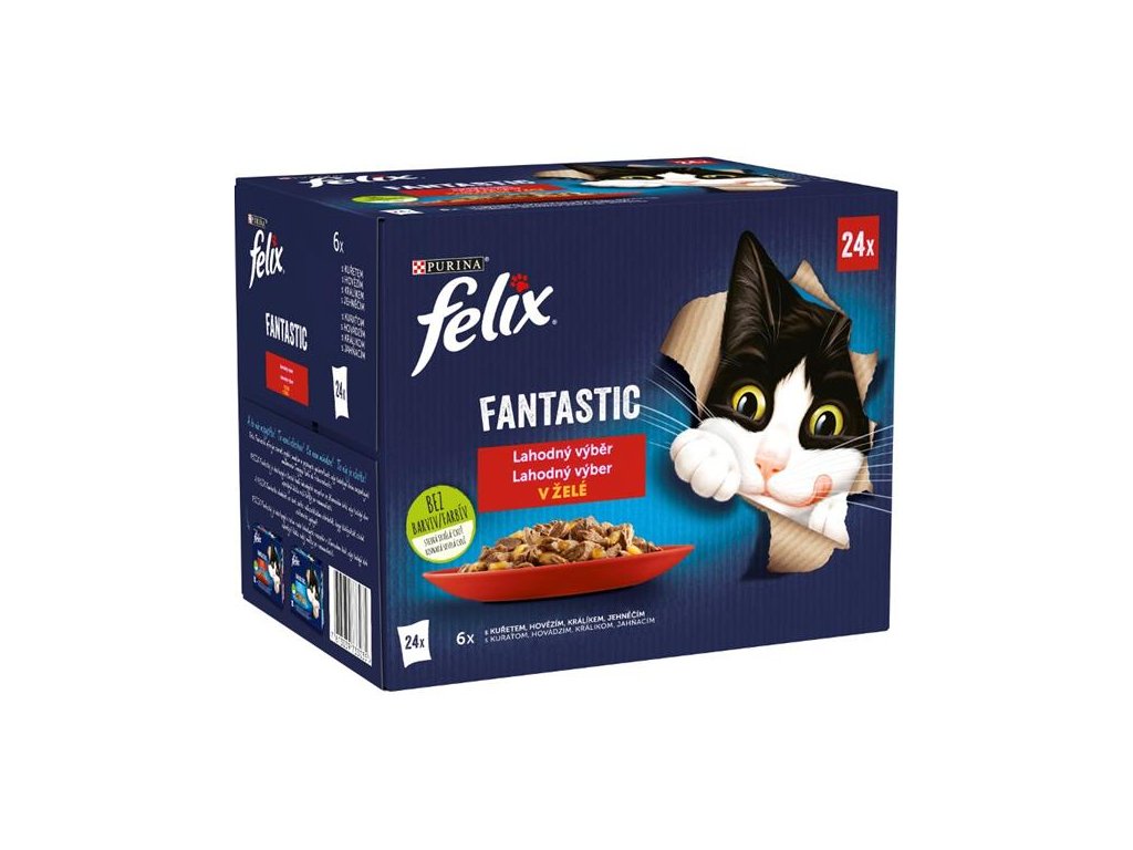 Felix cat kapsička Fantastic Multipack masový výběr v želé 24 x 85 g