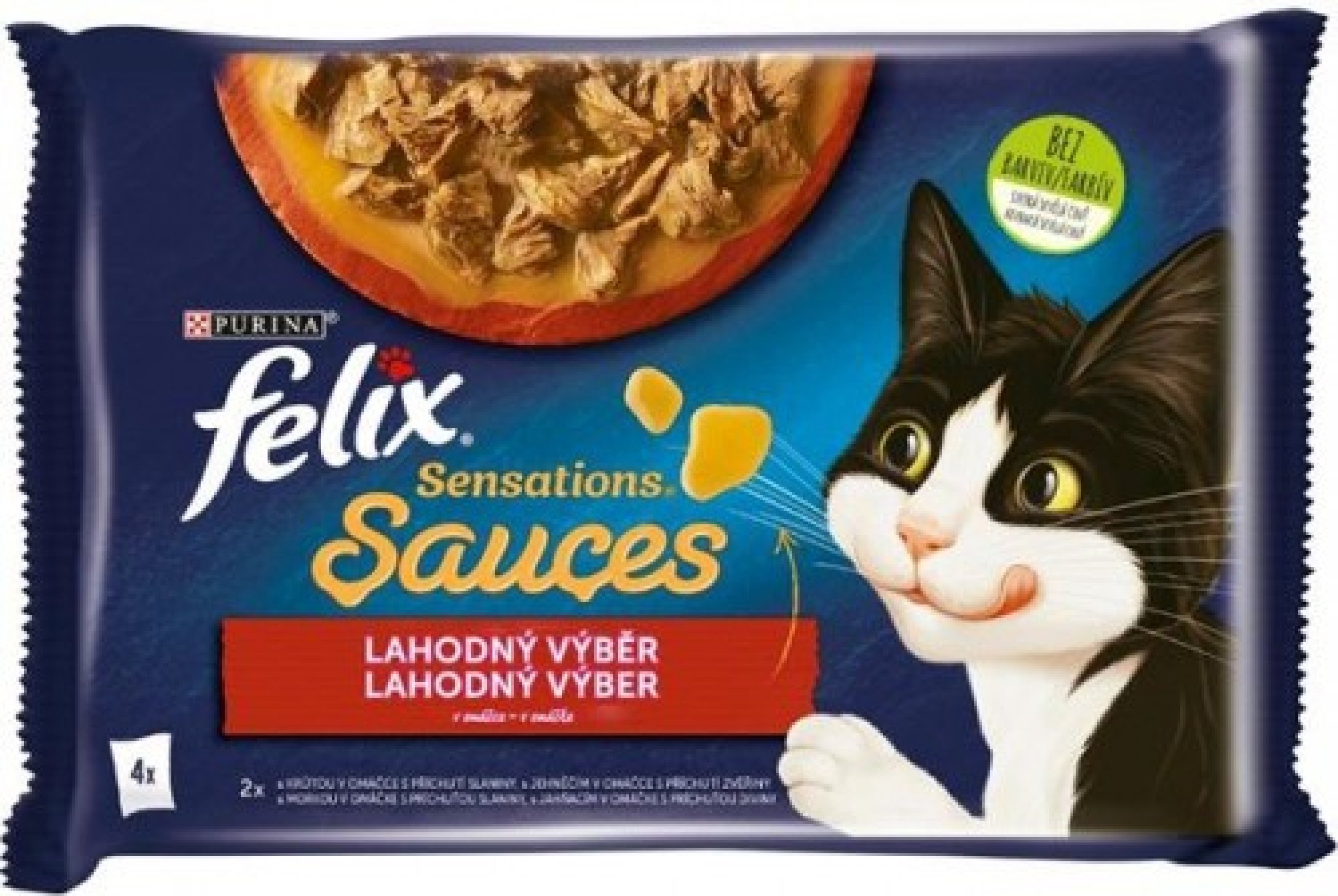 Felix cat kapsička Sensations Sensations Sauce Surprise Multipack krůta 4x 85 g 