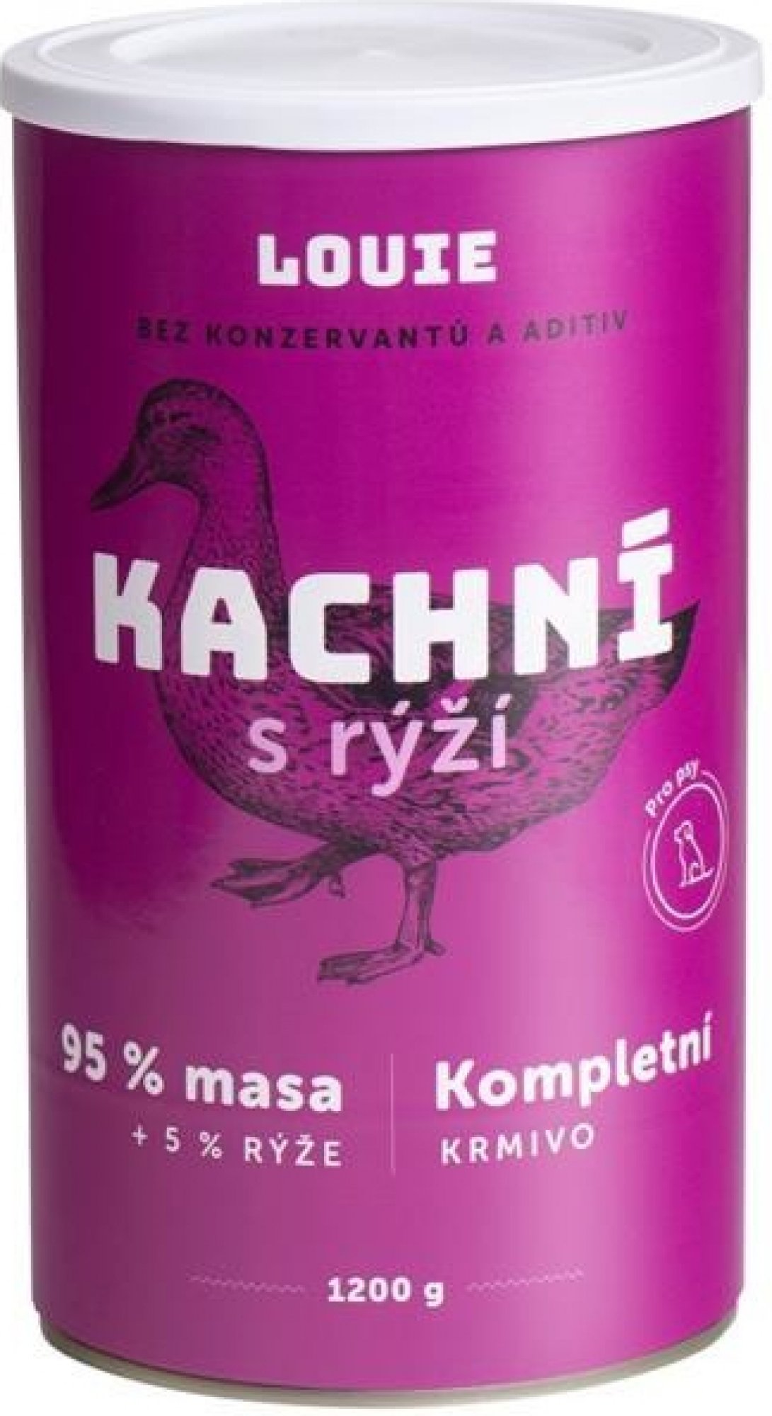  LOUIE konzerva pro psy kachní s rýží 1200 g