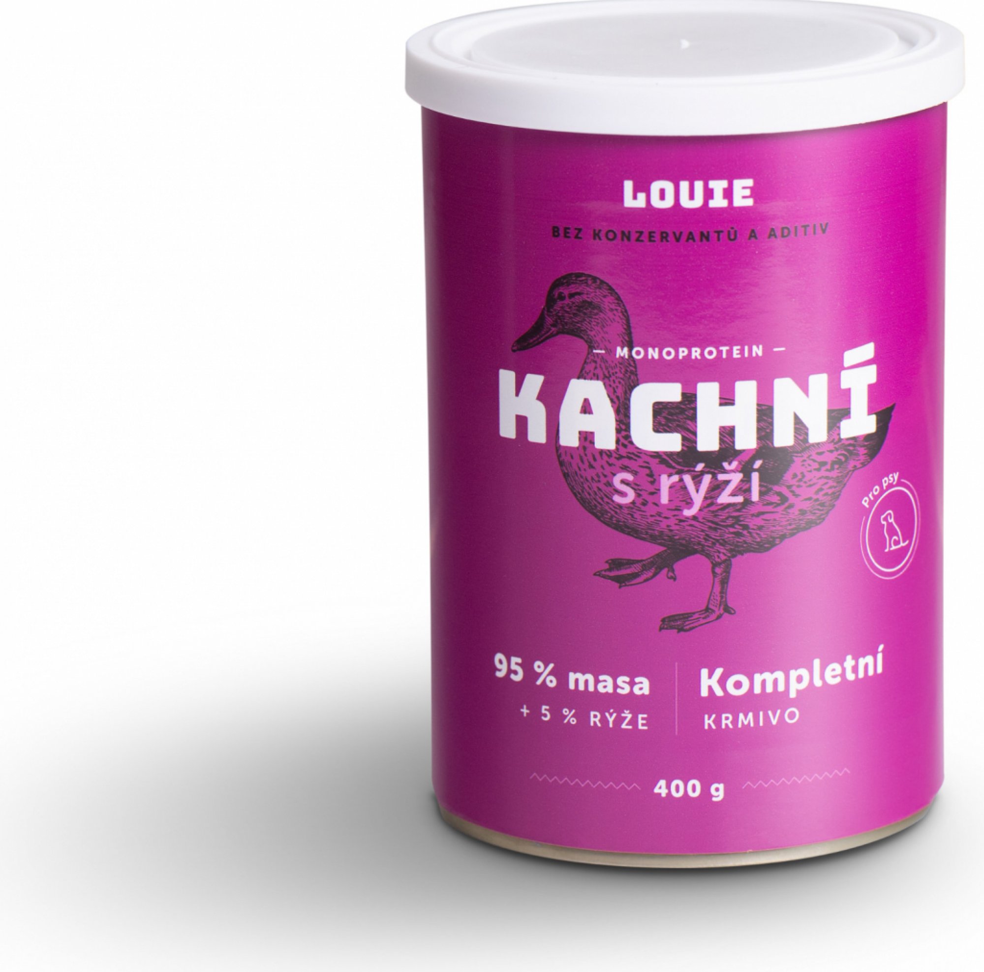 LOUIE konzerva pro psy kachní s rýží 400 g