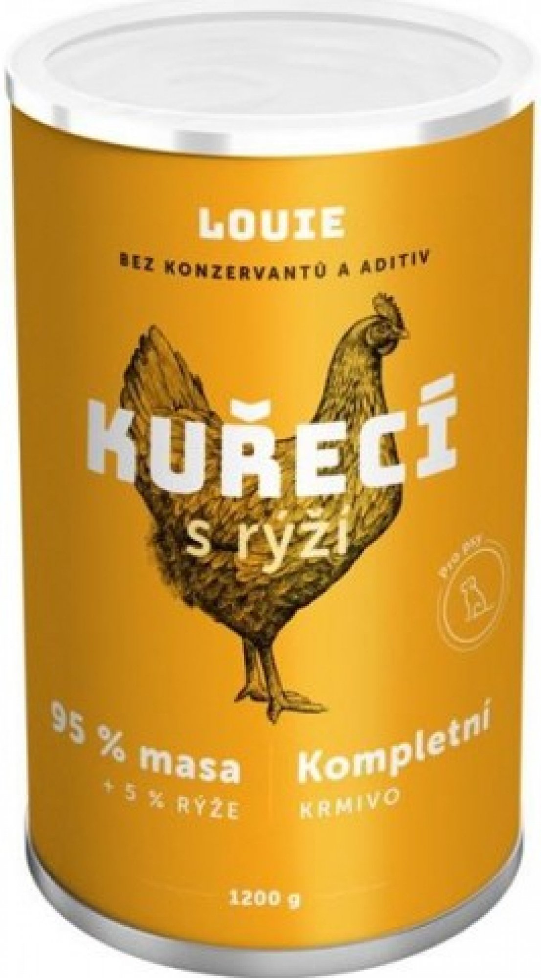  LOUIE konzerva pro psy kuřecí s rýží 1200 g