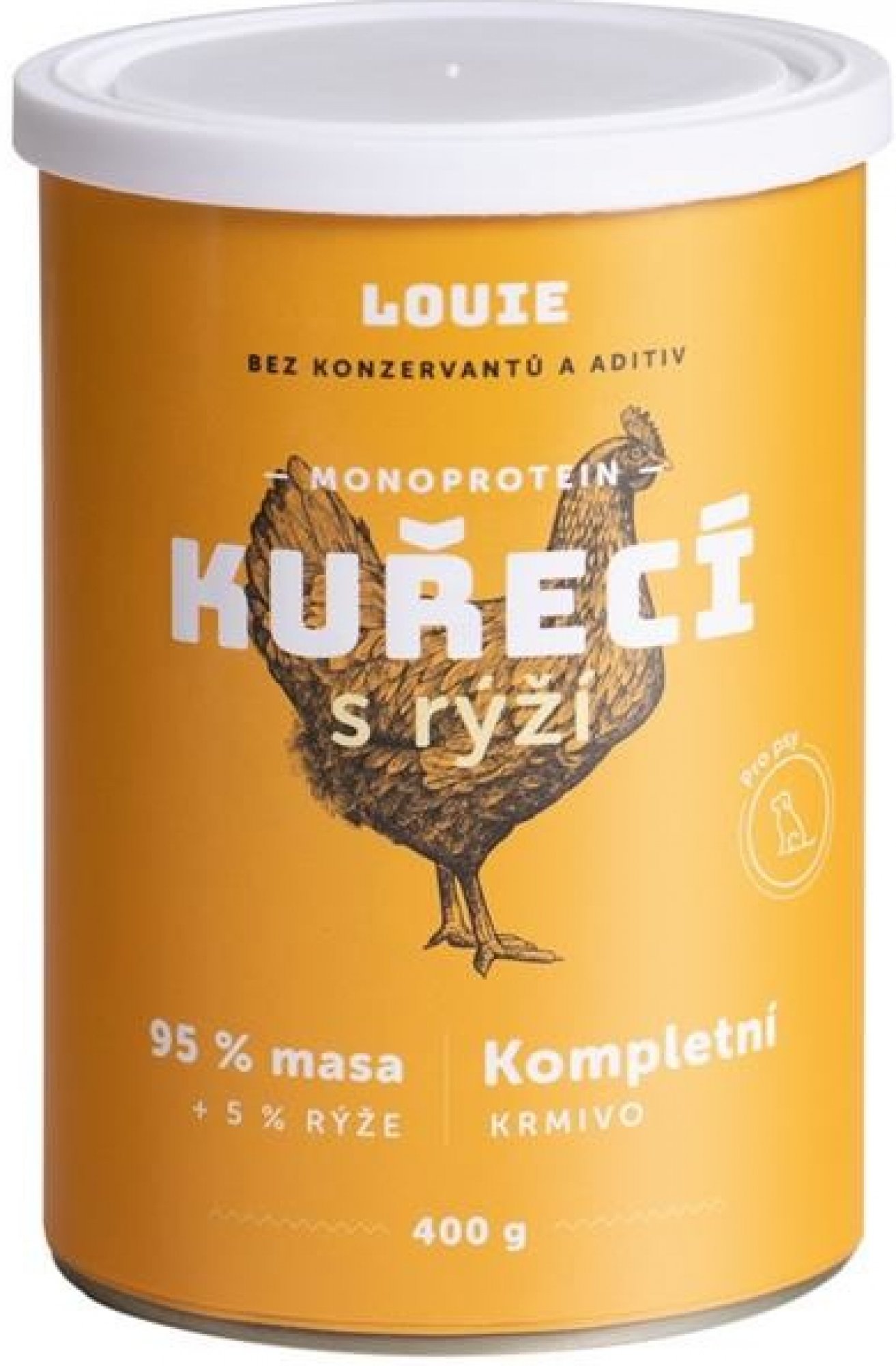  LOUIE konzerva pro psy kuřecí s rýží 400 g