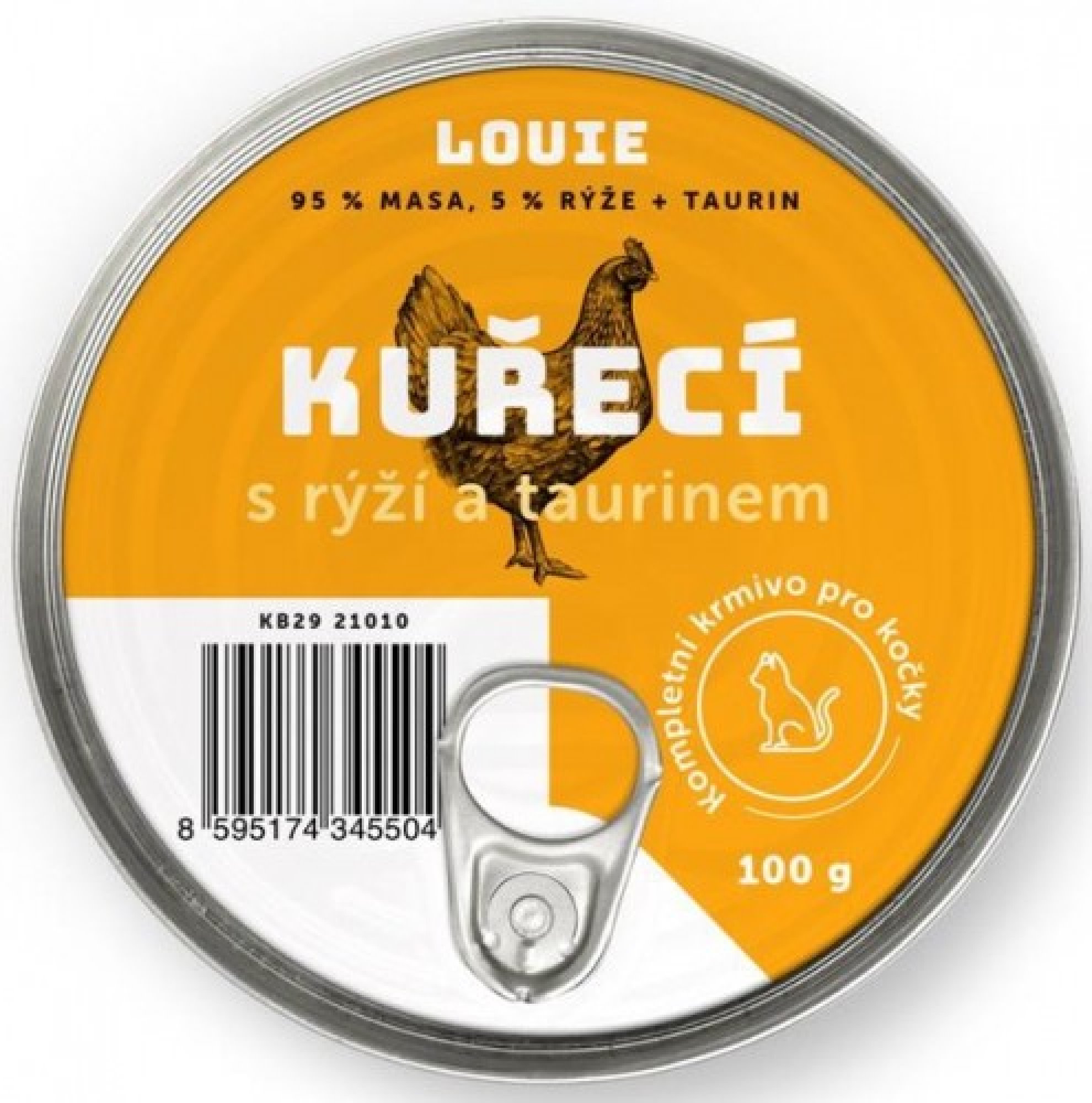  LOUIE konzerva pro kočky kuřecí s rýží a taurin 100 g