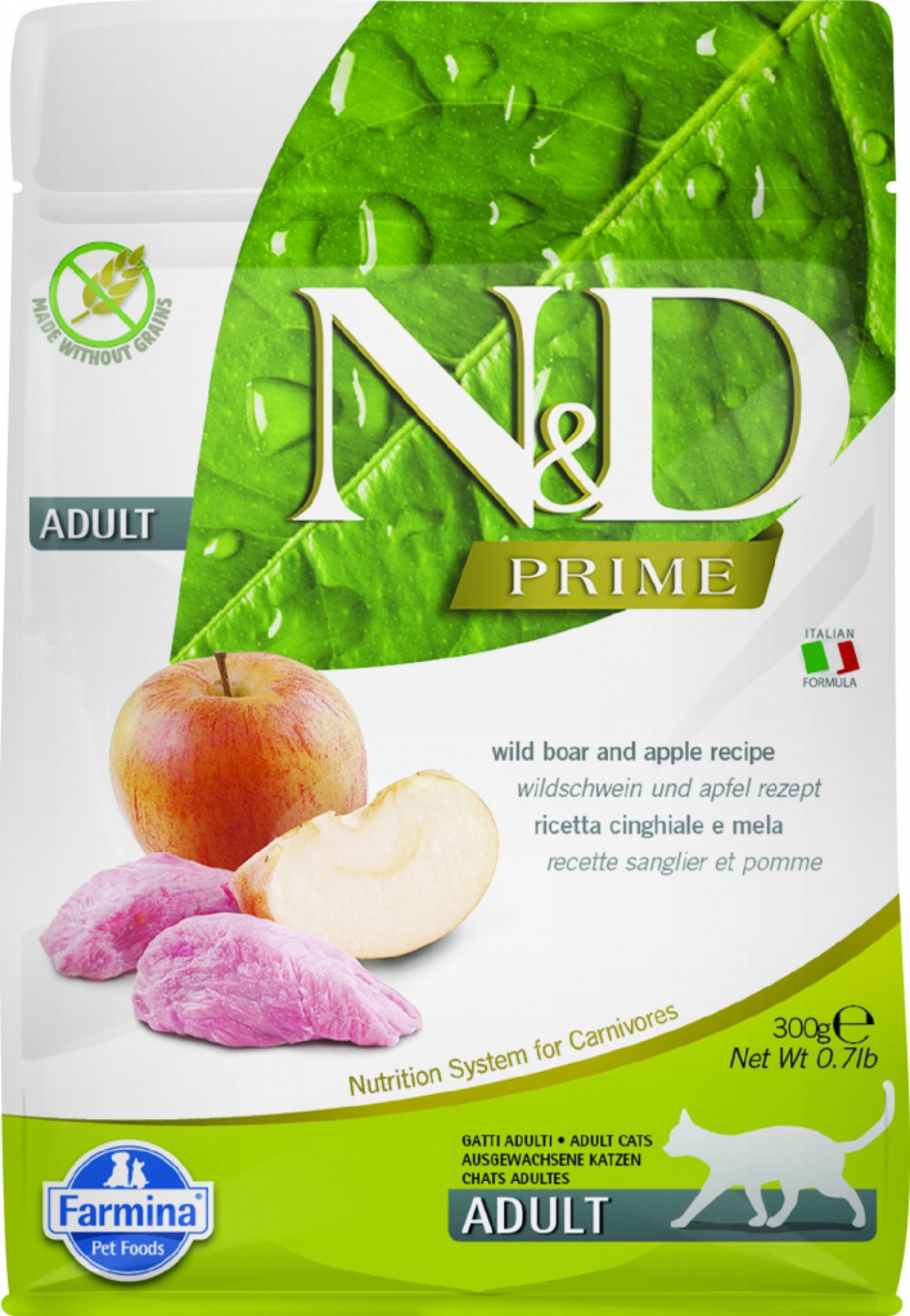 N&D Grain Free Cat Adult Boar & Apple 0,3 kg 