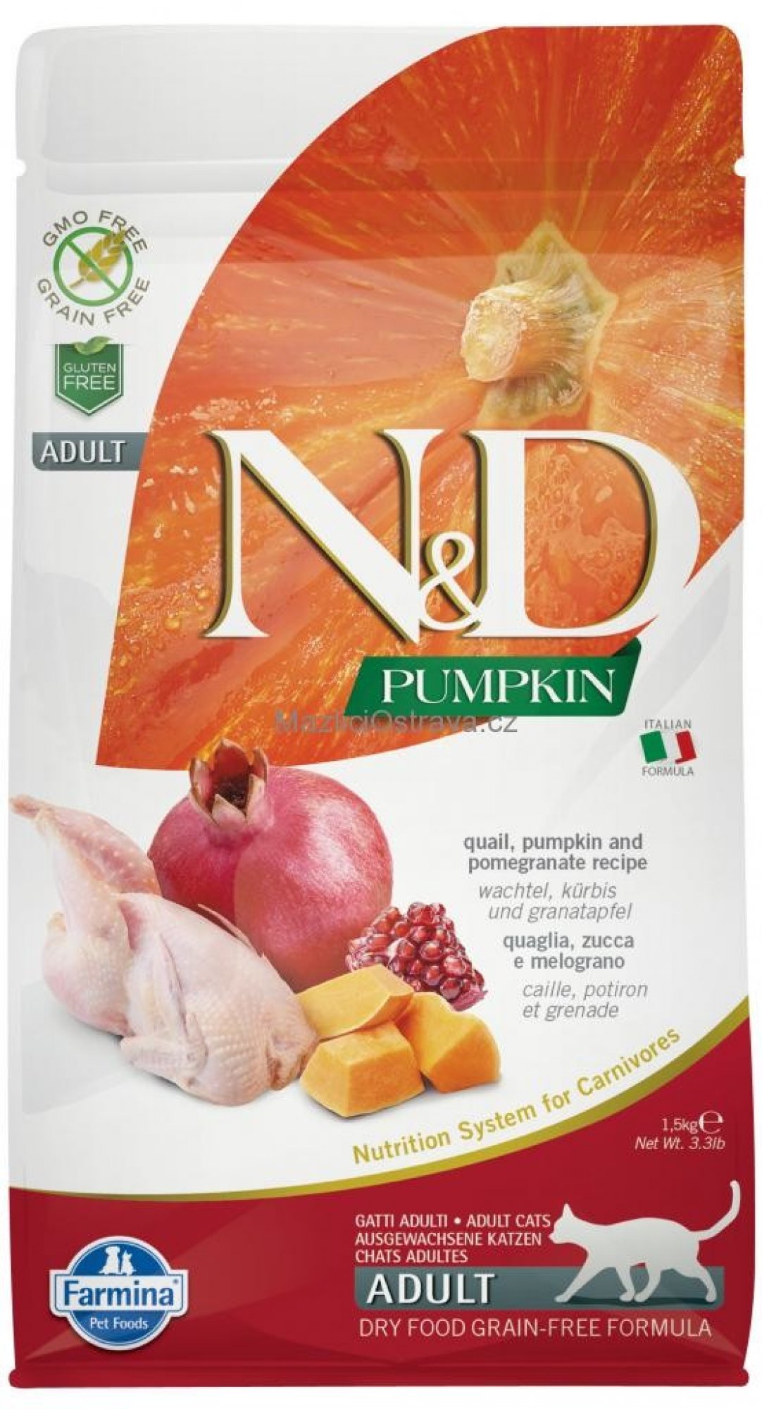 N&D Grain Free Cat Adult Pumpkin Quail & Pomegranate 0,3 kg 