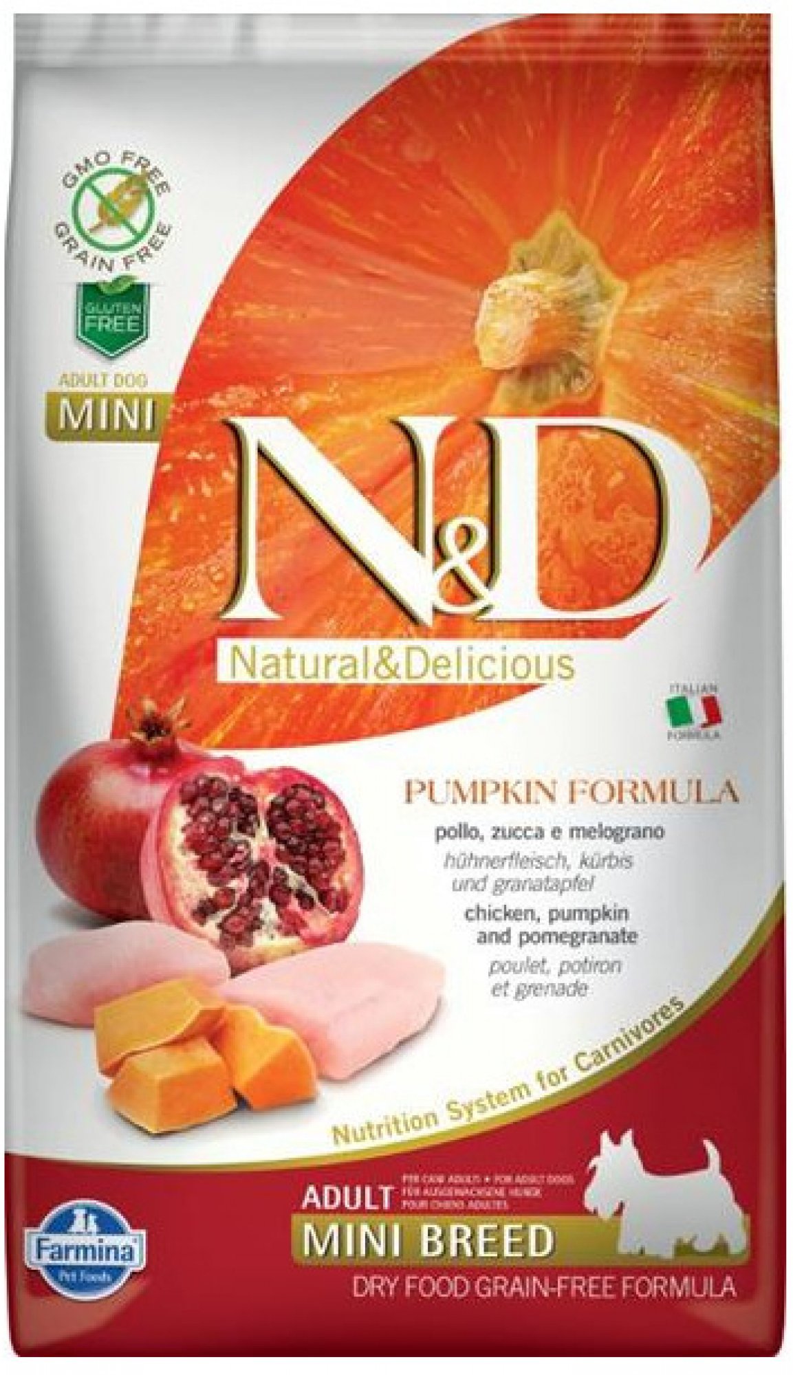 N&D Grain Free Dog Adult Mini Pumpkin Chick & Pomegranate 2,5 kg 