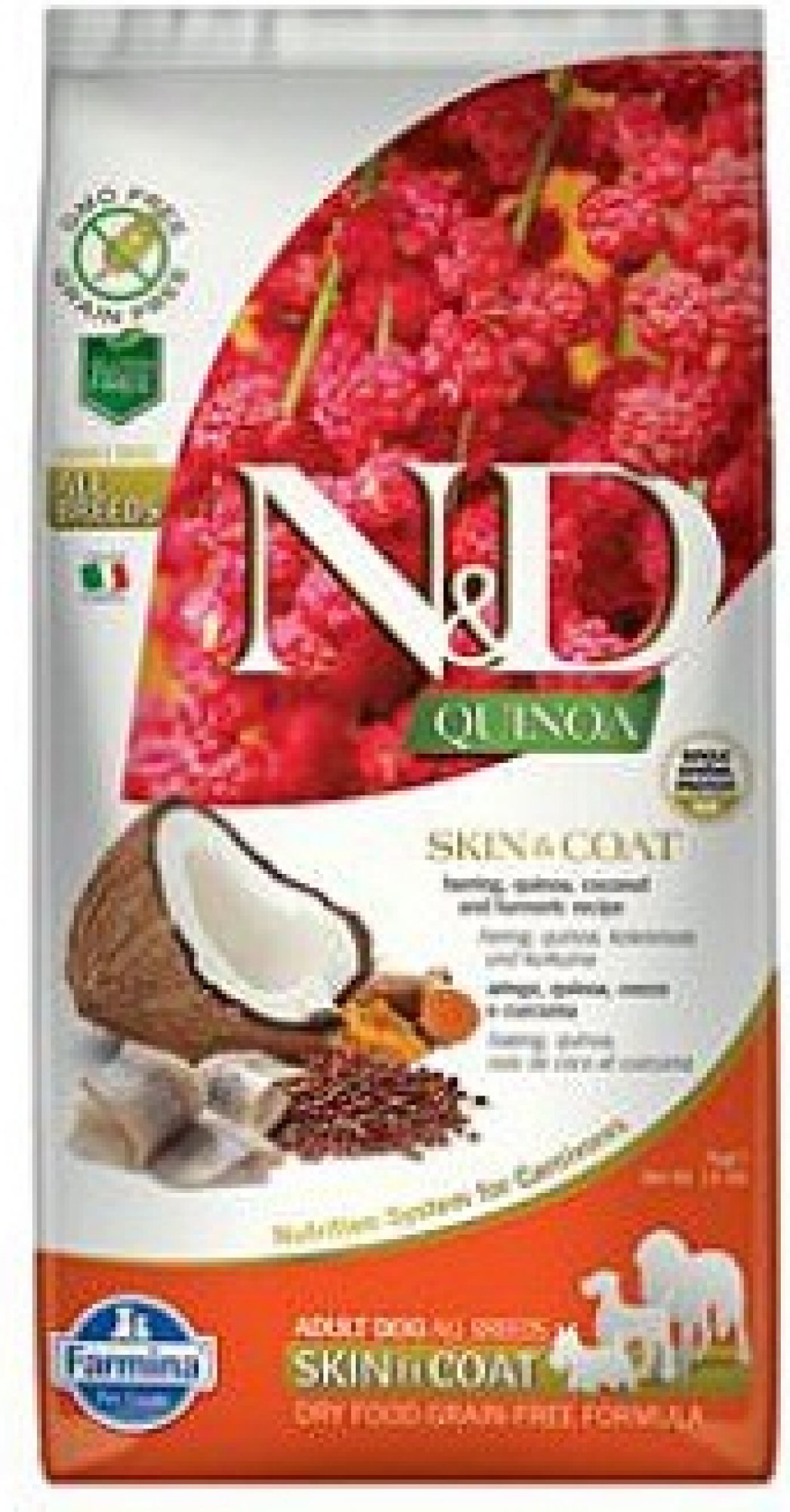 N&D Grain Free Dog Adult Mini Quinoa Skin&Coat Herring & Coconut 800 g 