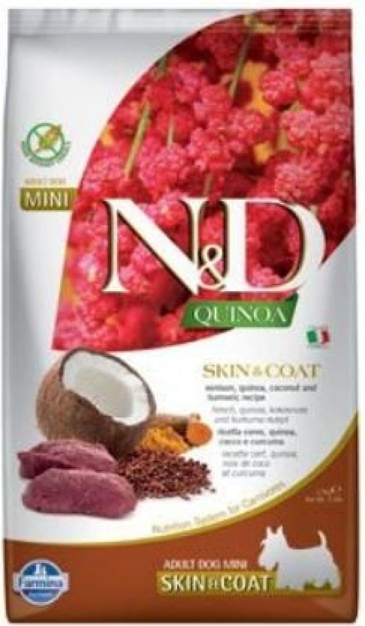 N&D Grain Free Dog Adult Mini Quinoa Skin&Coat Venison & Coconut 800 g 