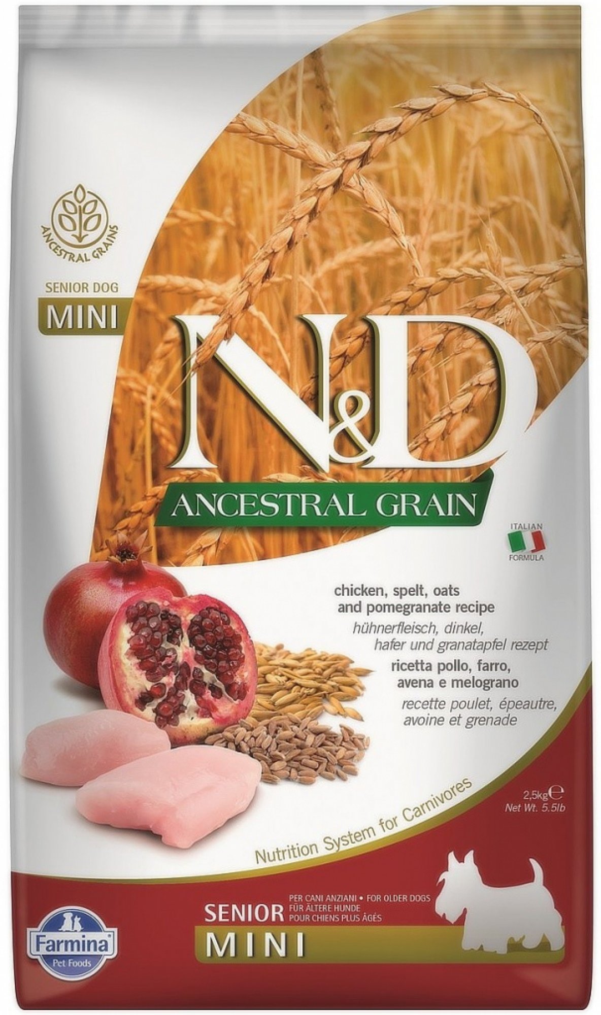 N&D Low Grain Dog Senior Mini Chicken & Pomegranate 2,5 kg 