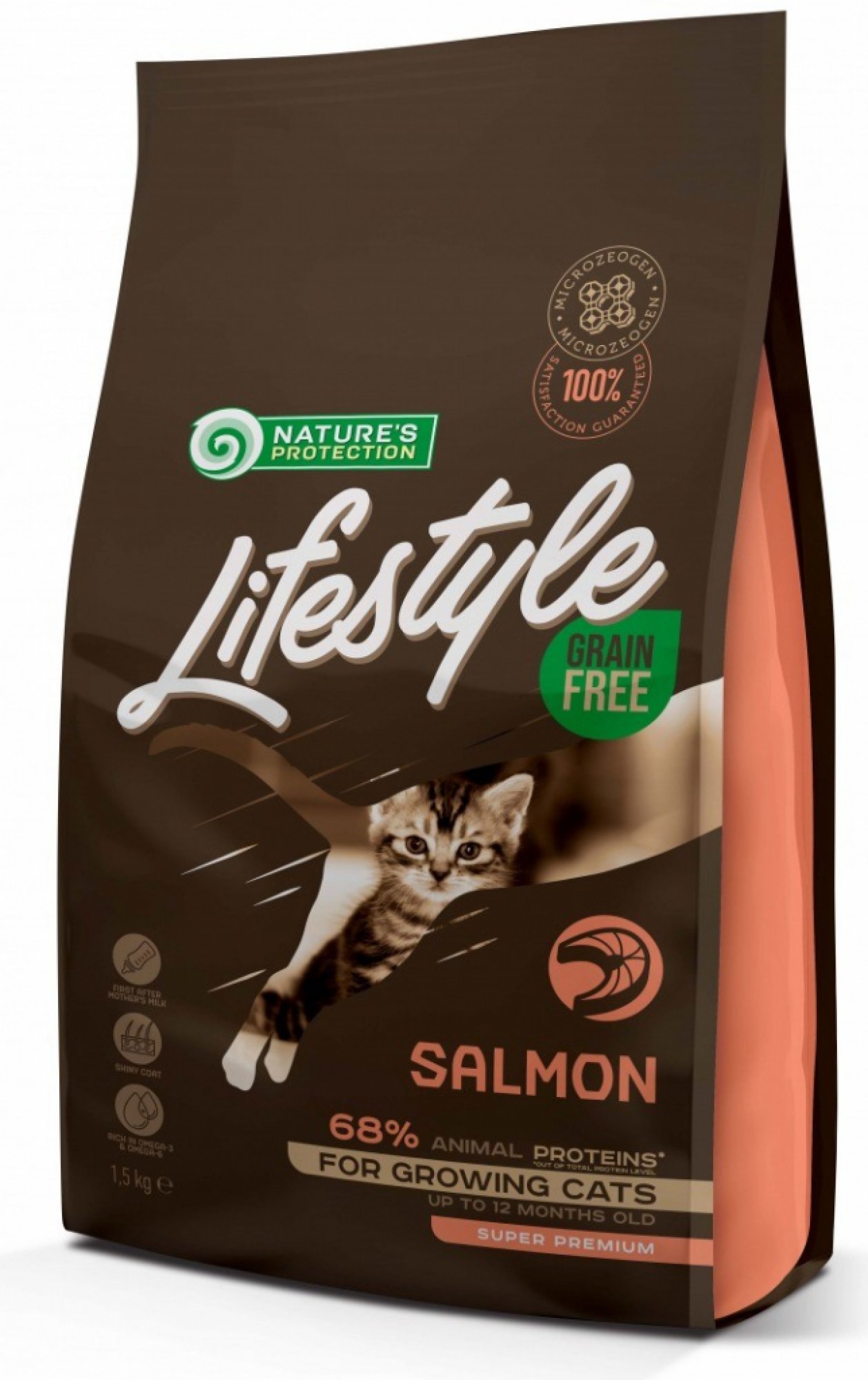  Nature's Protection Cat Dry LifeStyle GF Kitten Salmon 7 kg 