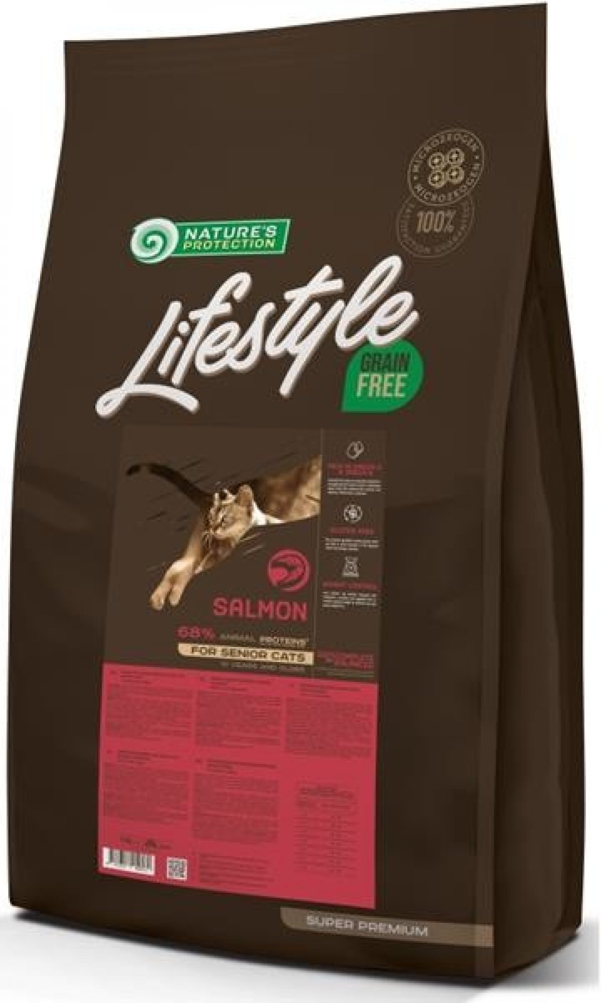  Nature's Protection Cat Dry LifeStyle GF Senior Salmon 7 kg 
