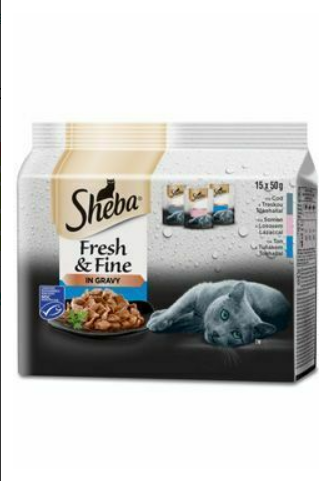 Sheba kapsa Rybí výběr 15x50g