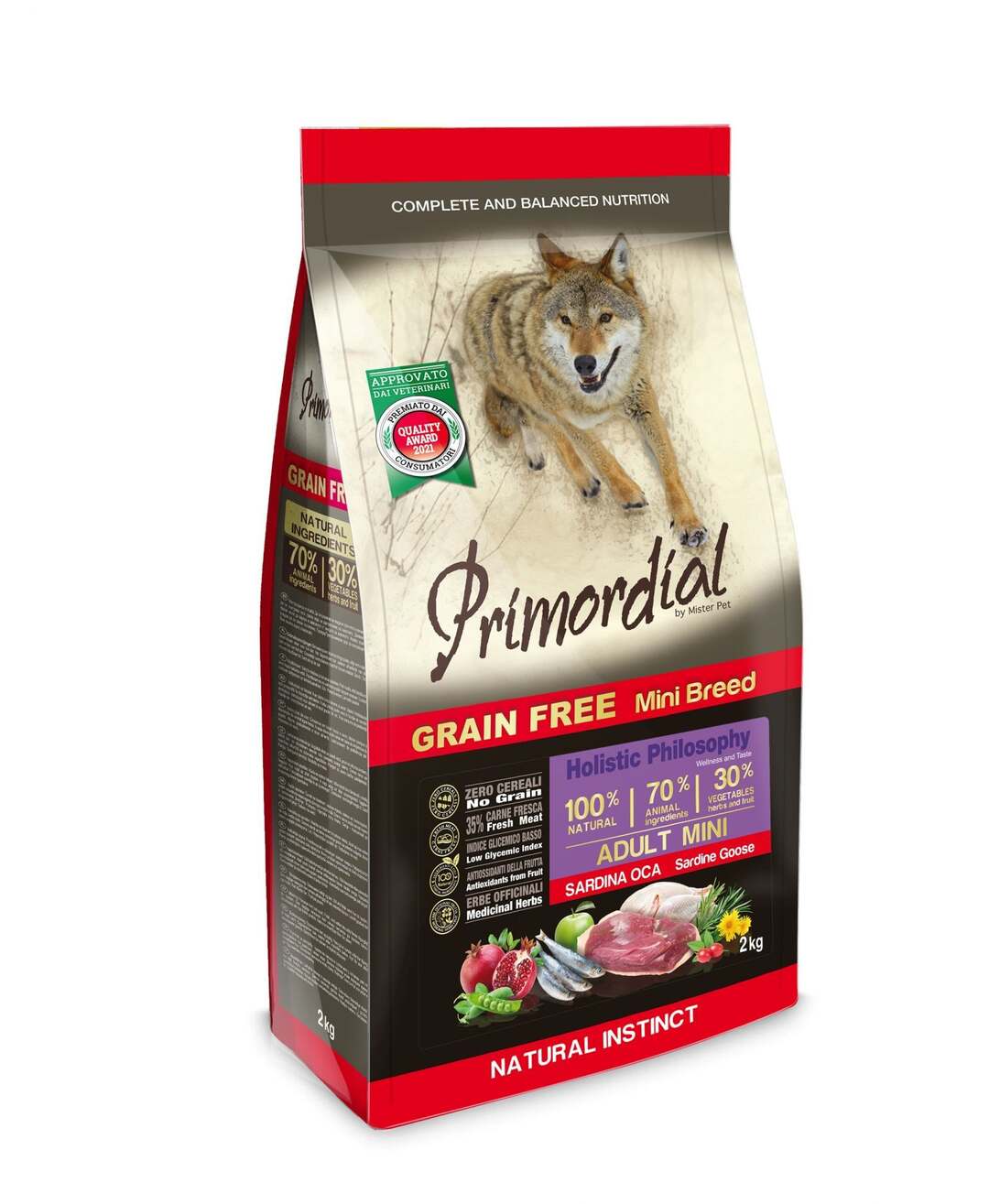 Primordial GF Mini Adult Sardine & Goose 2kg