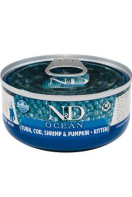 N&D CAT OCEAN Kitten Tuna & Cod & Shrimp & Pumpkin 70g 
