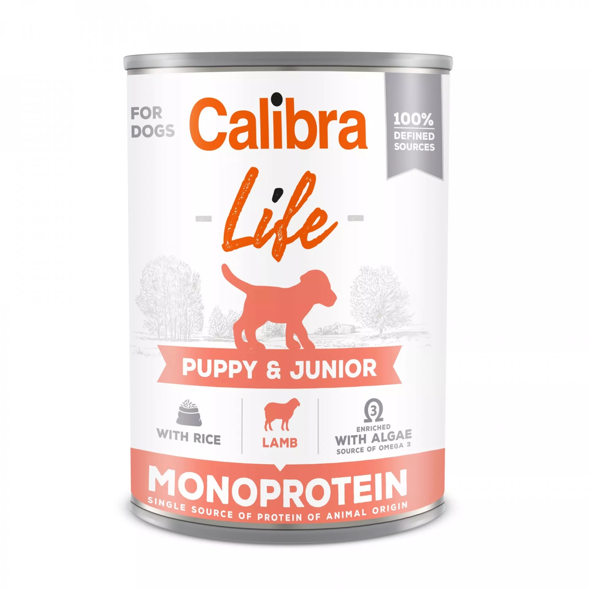 Calibra Dog Life konzerva Puppy&Junior Lamb&rice 400g