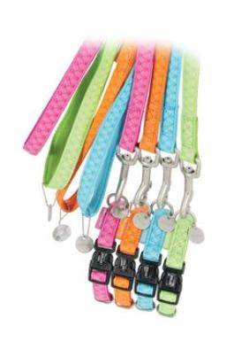 Obojek pes MAC LEATHER tyrkysová Zolux