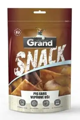 GRAND Sušený Deluxe Ucho vepřové řezané pochoutka pro psy 100g