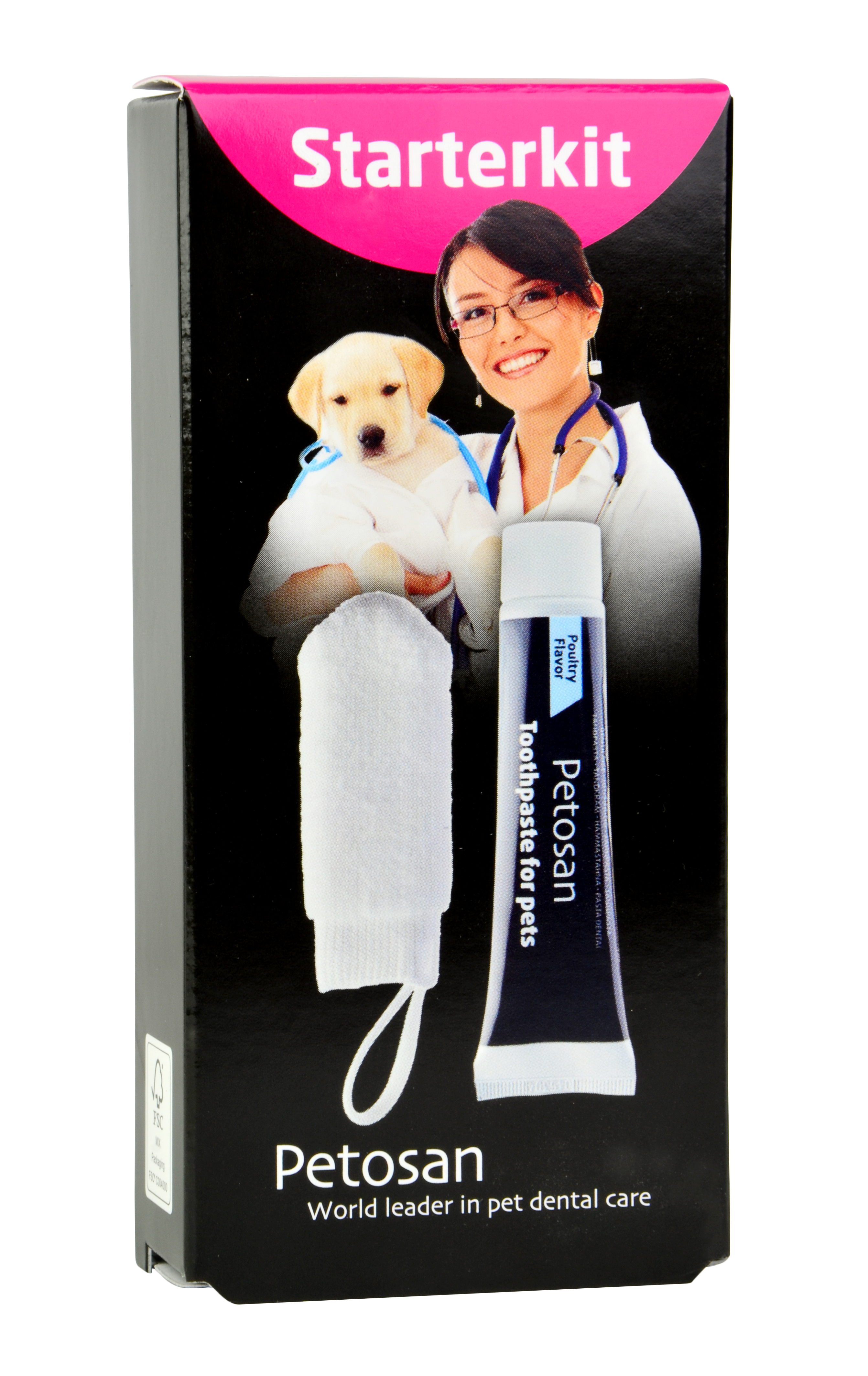 Petosan startovací sada kartáček na prst+pasta 20g 1ks 