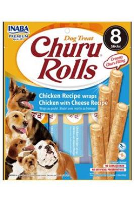 Churu Dog Rolls Chicken with Cheese wraps 8x12g 